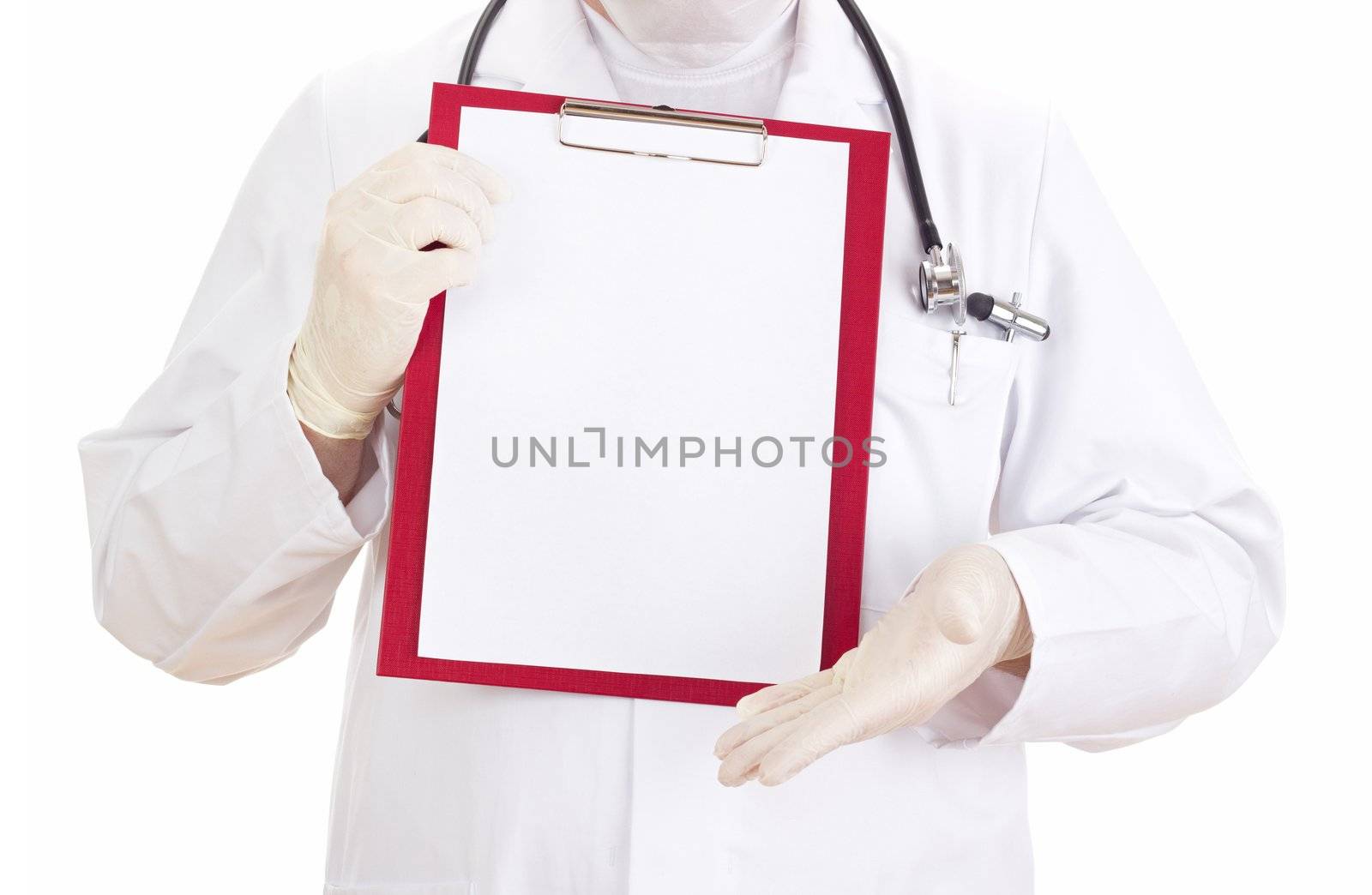 Medical doctor with clipboard