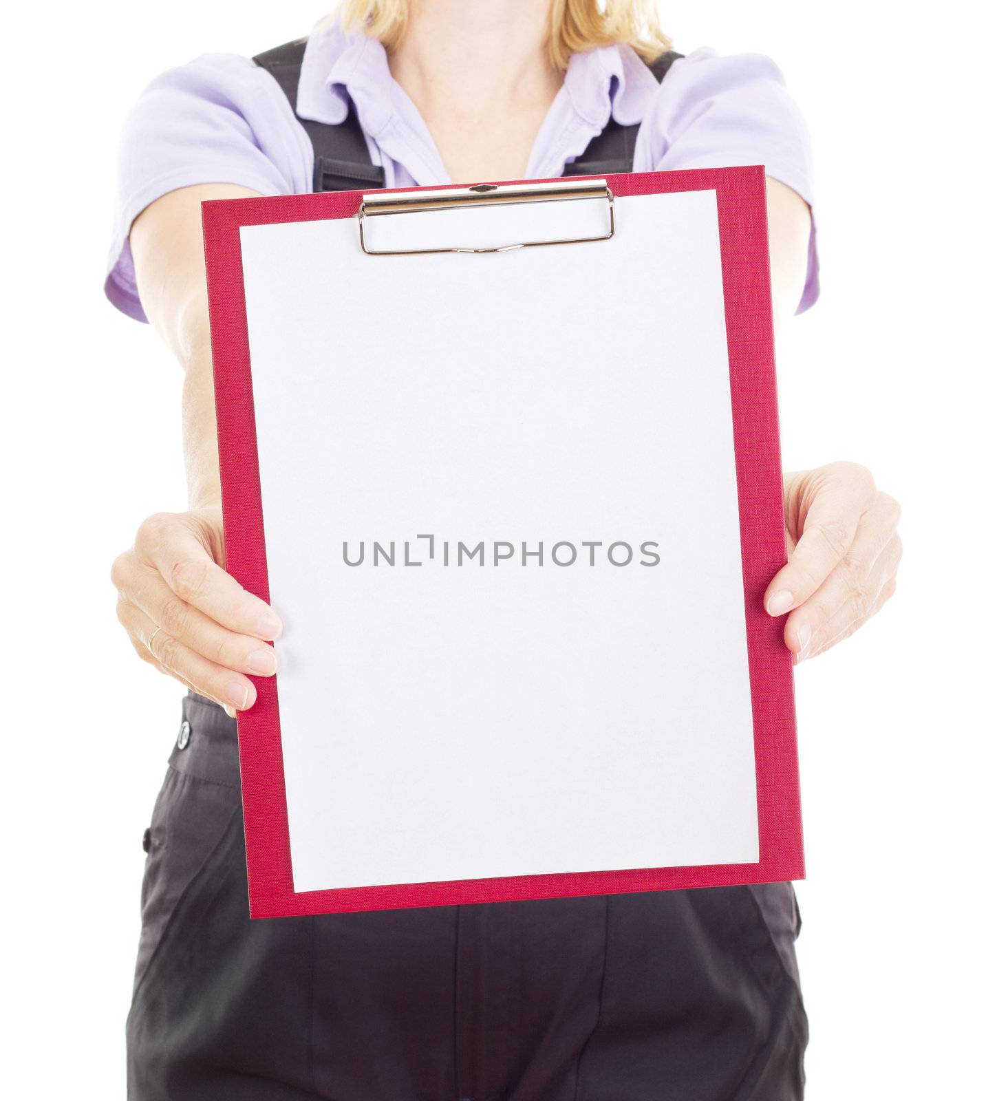 Craftsperson with clipboard