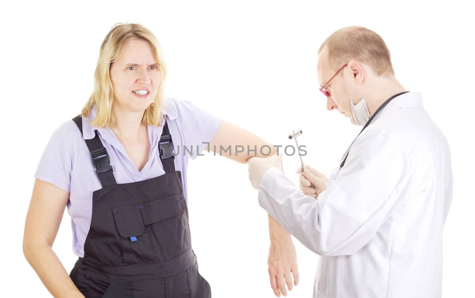 Medical doctor examines patient