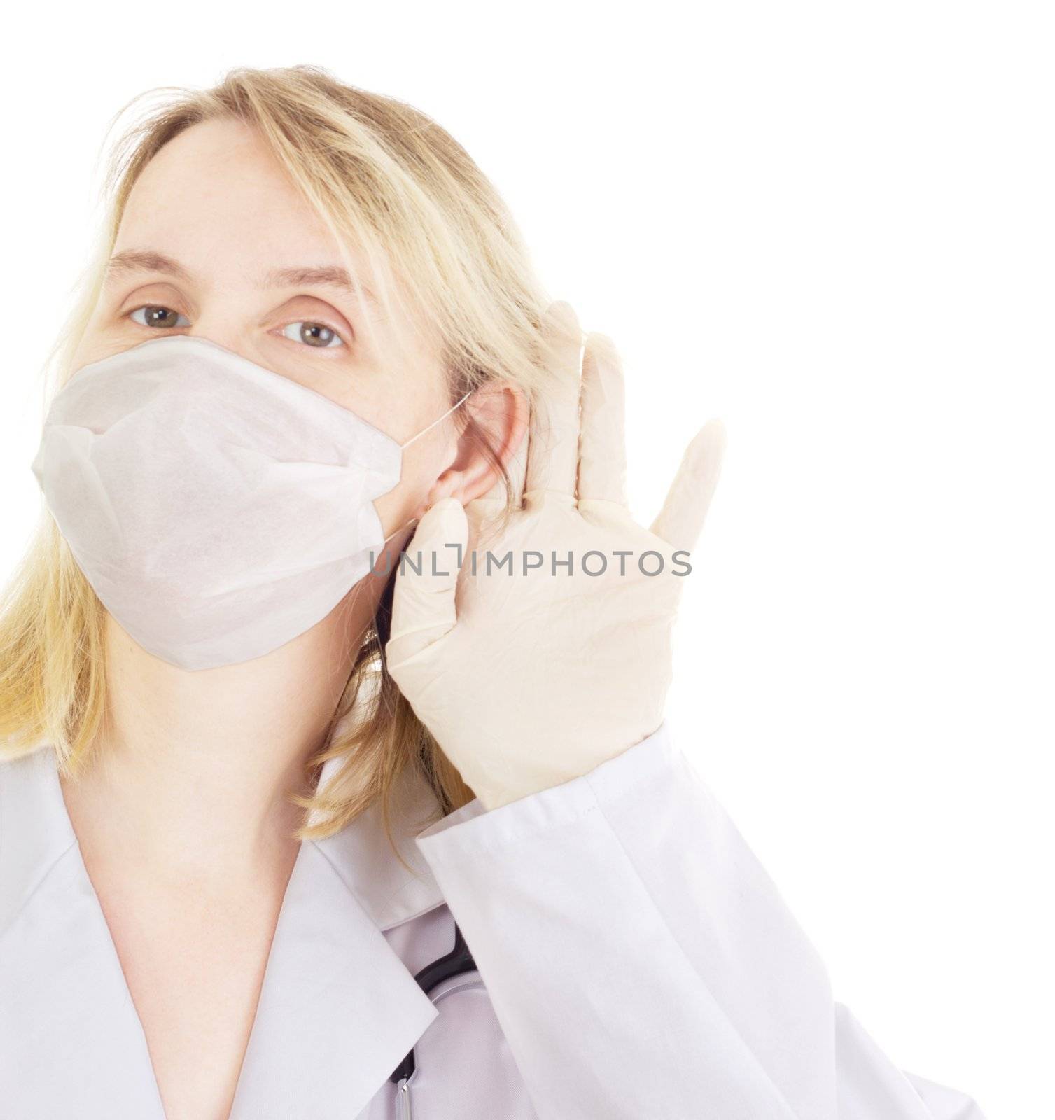 Medical doctor listening something