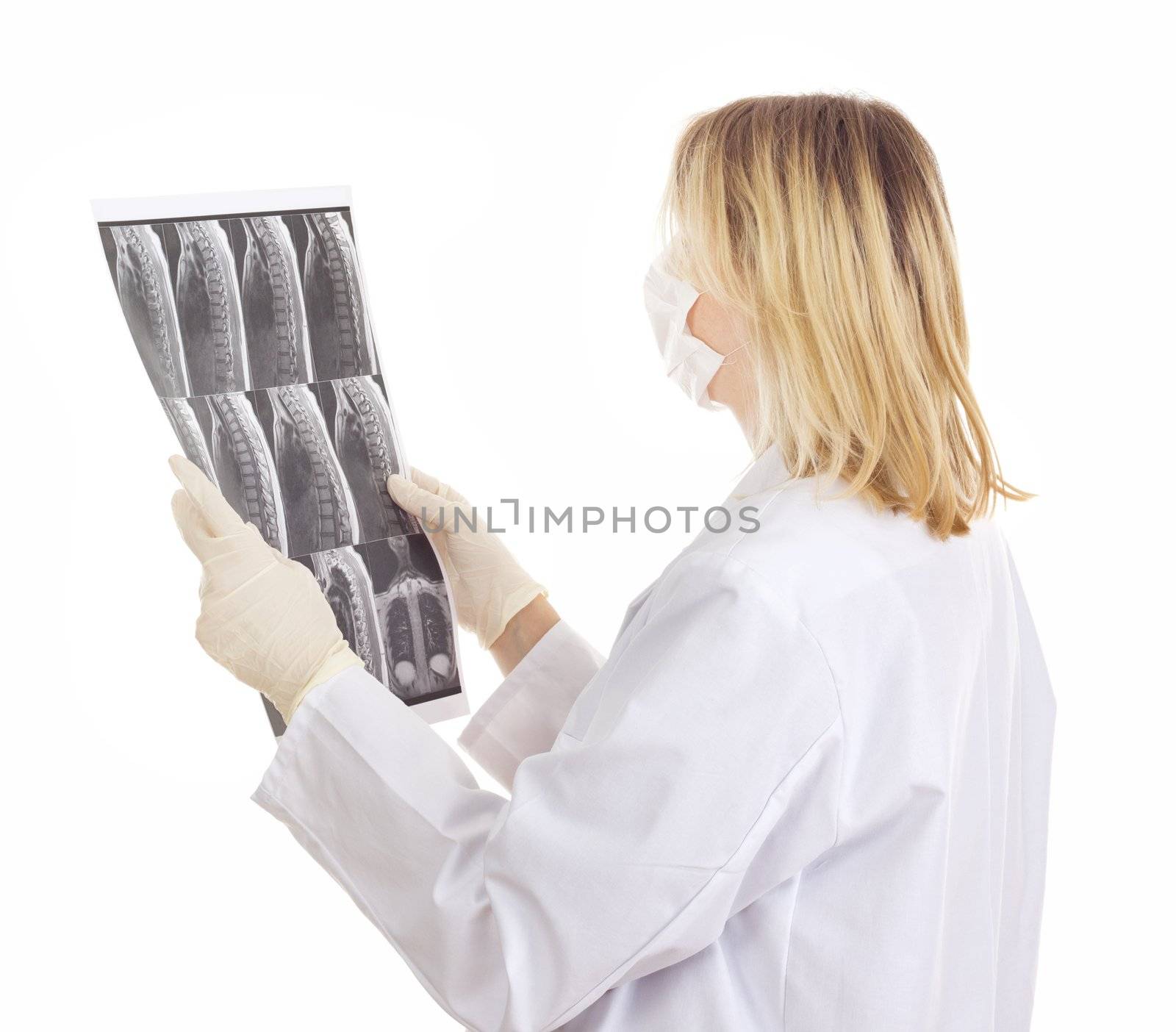 Medical doctor with radiograph