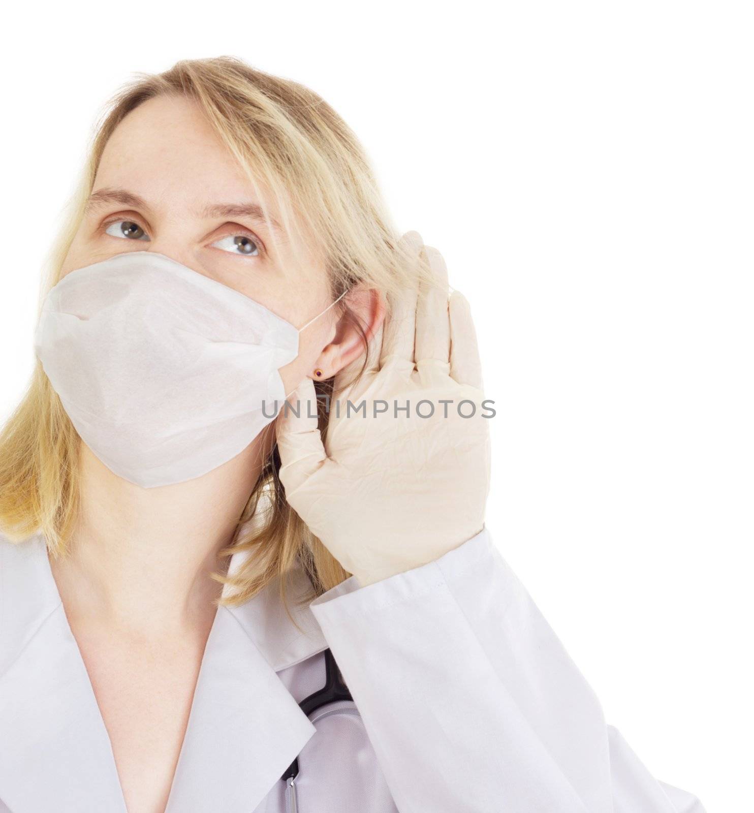 Medical doctor listening something