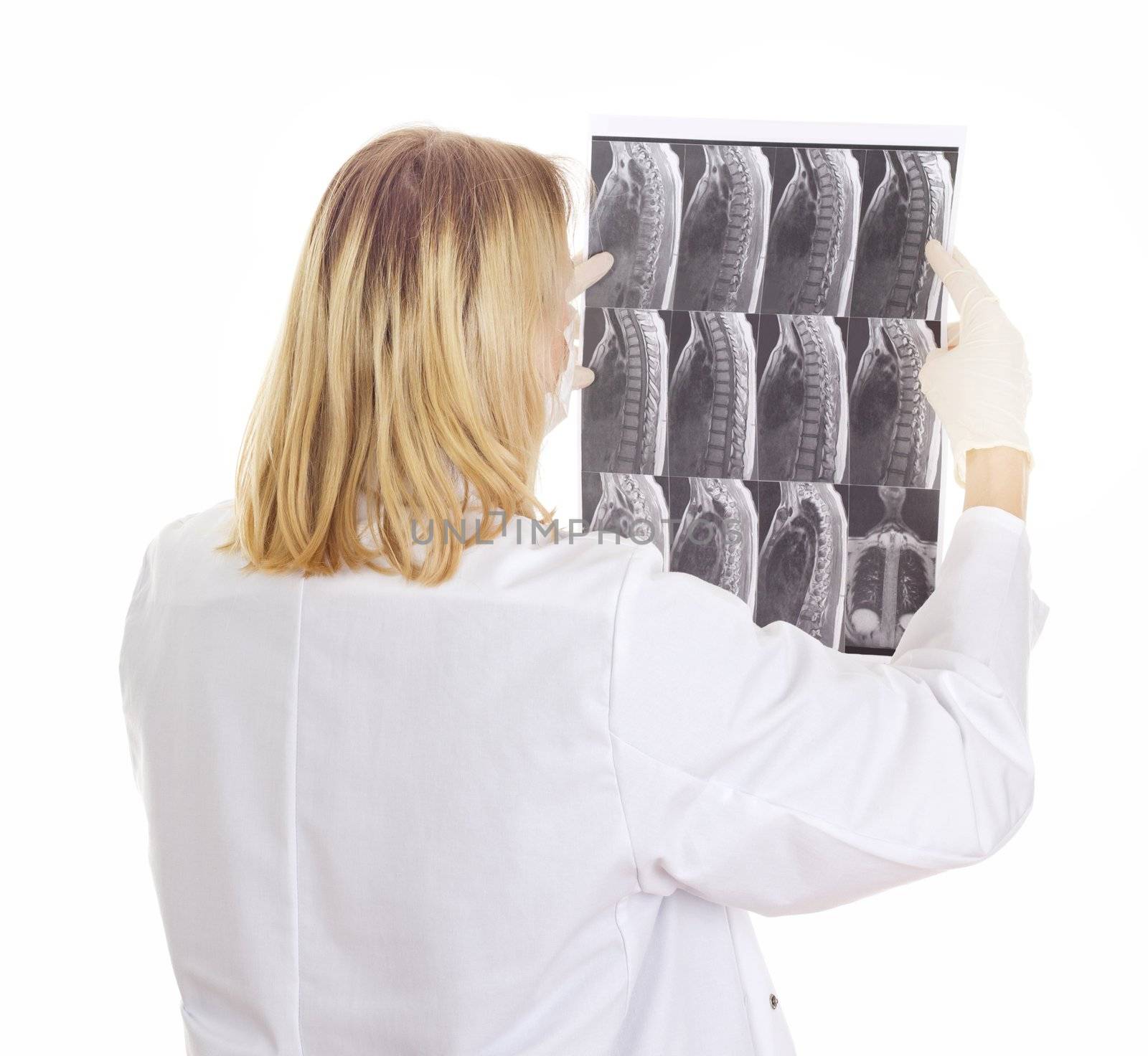 Medical doctor with radiograph