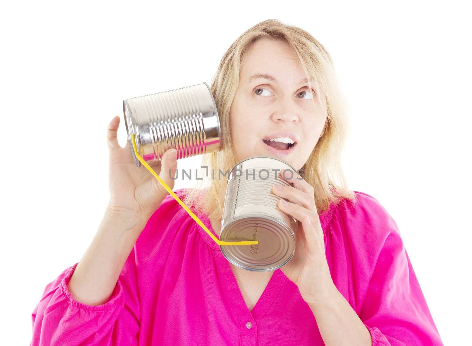 Person having a conversation