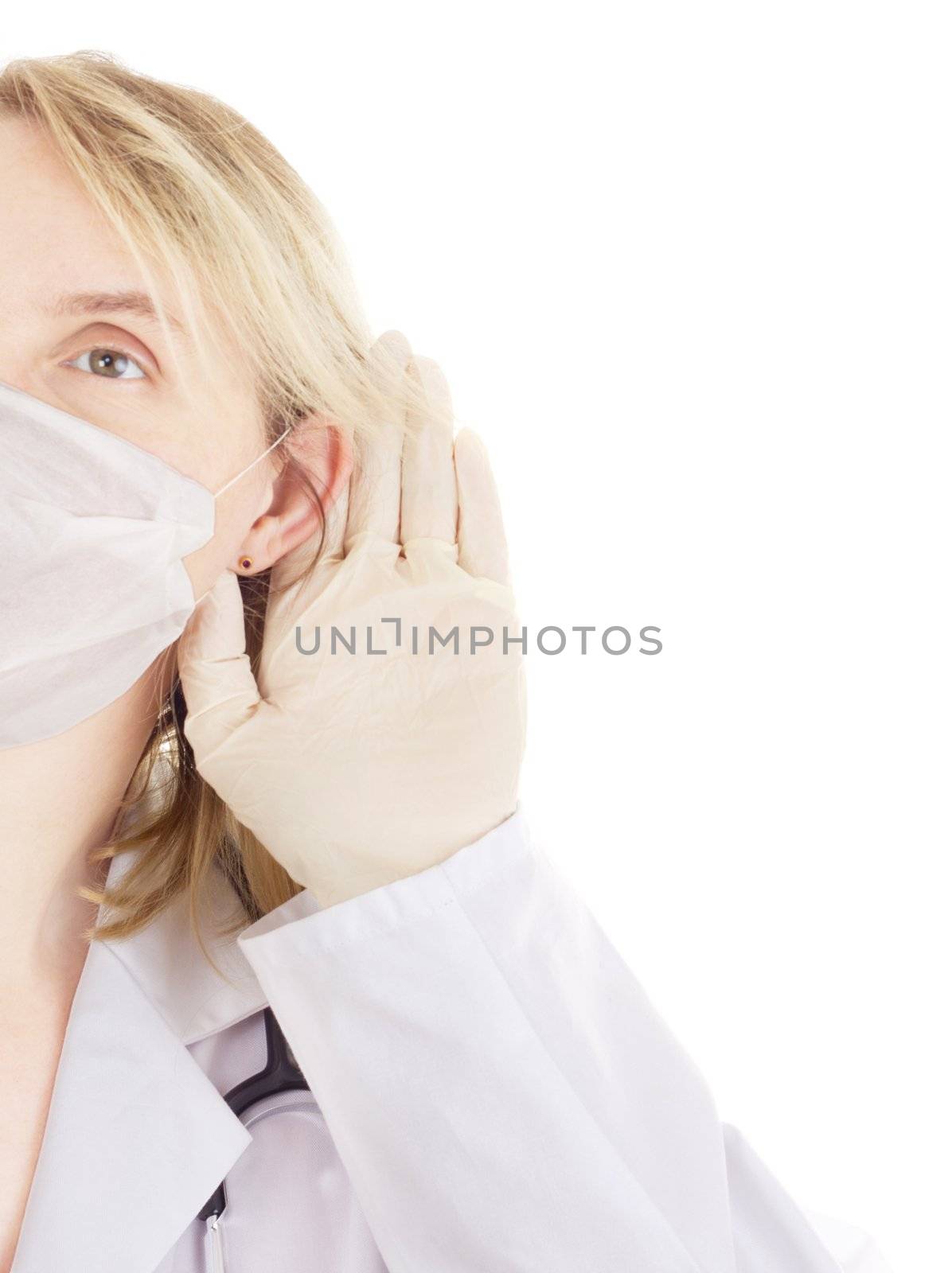 Medical doctor listening something