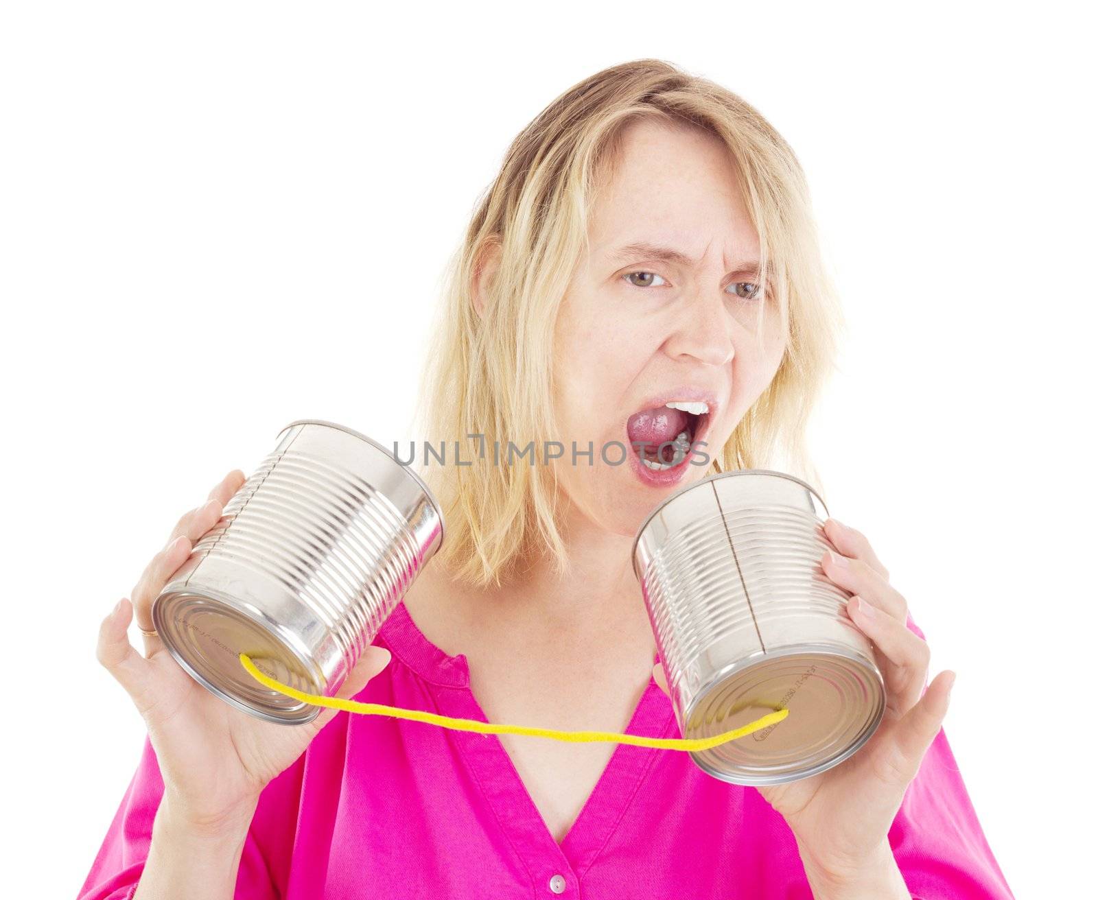 Person having a conversation