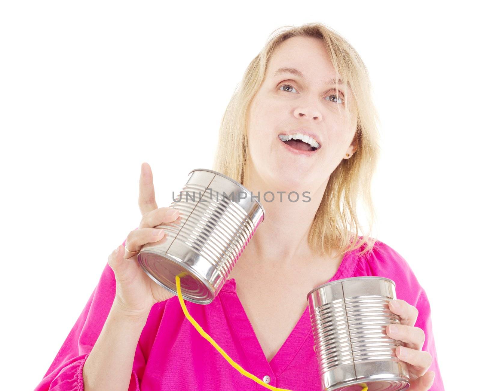 Person having a conversation