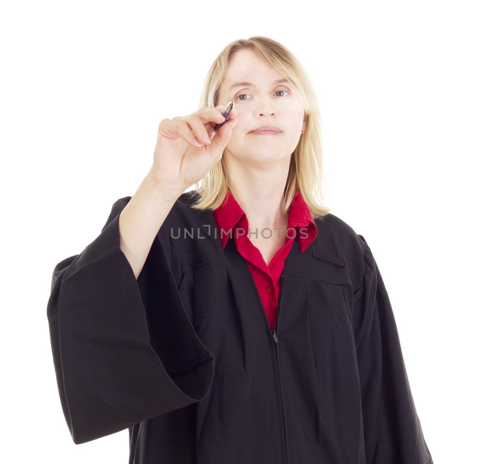 Lawyer with pen