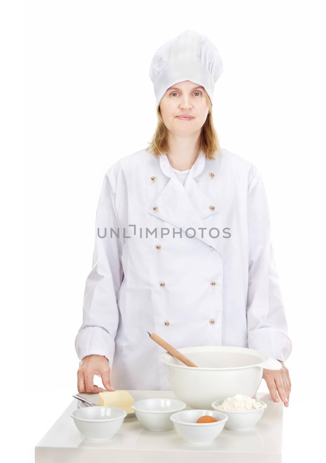 Woman baking cookies for Christmas