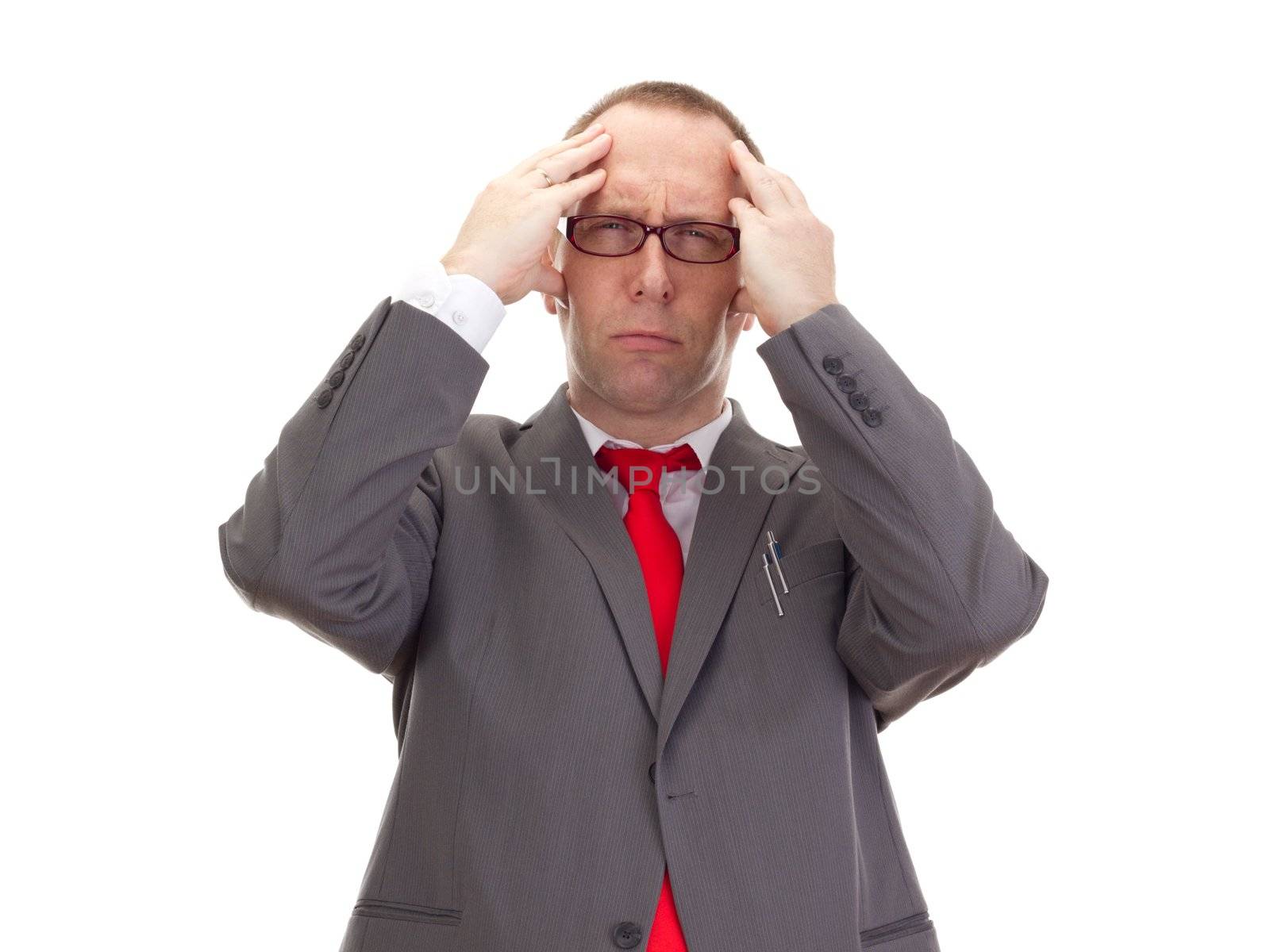Exhausted businessman