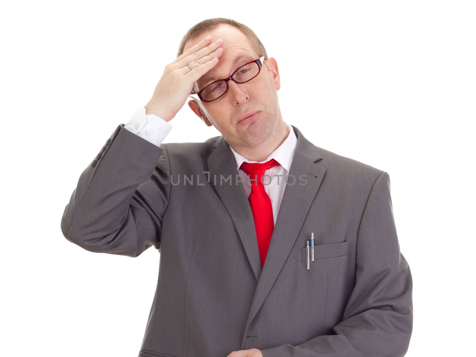 Exhausted businessman
