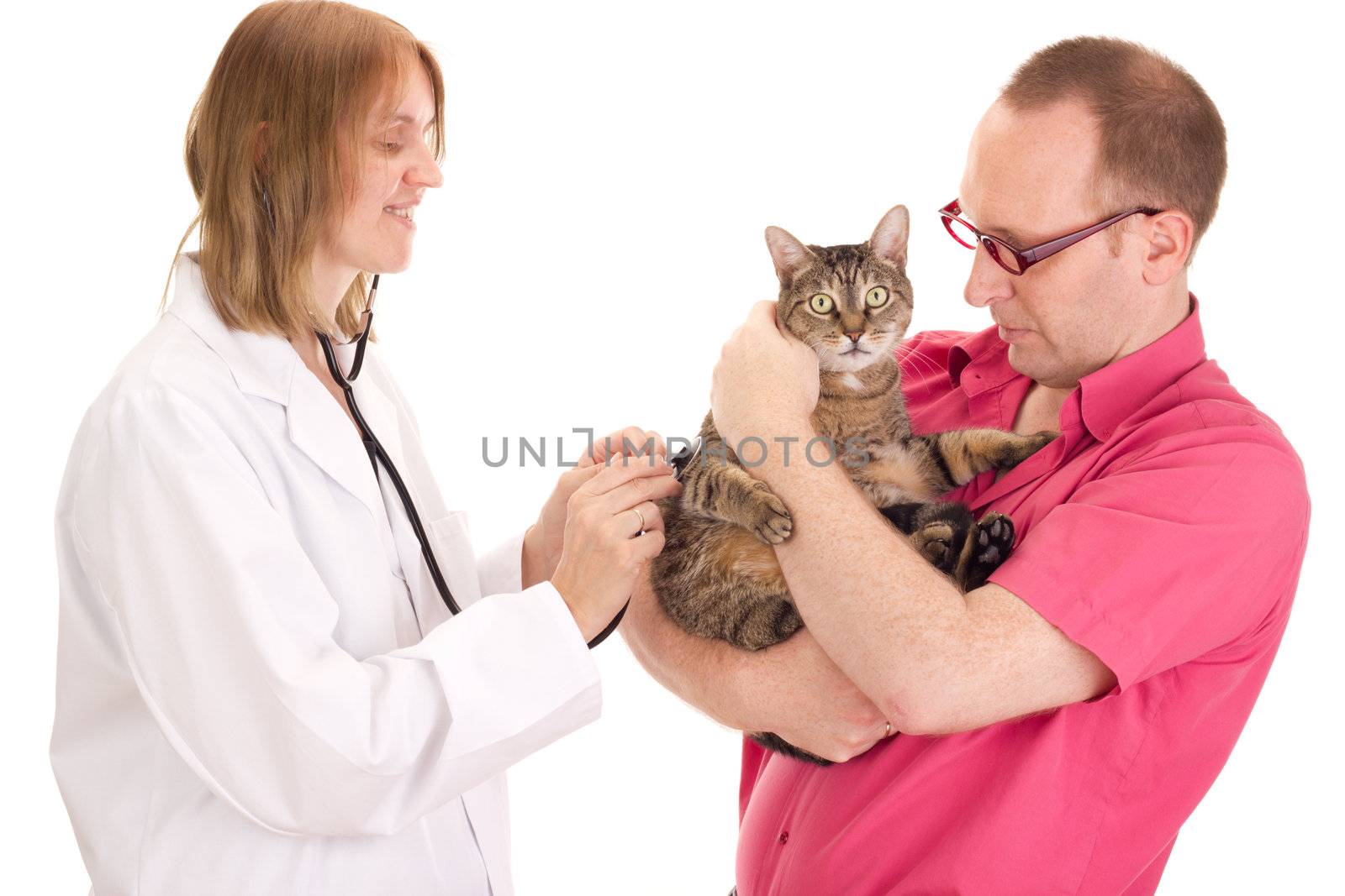 Person at veterinary physician