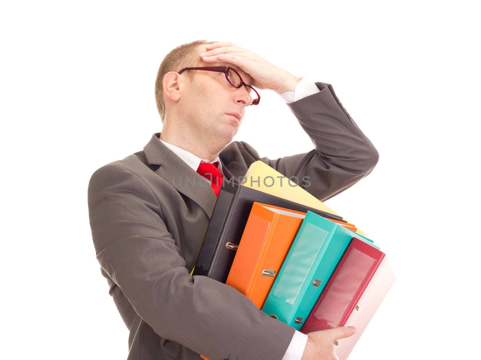 Businessman with ring binder