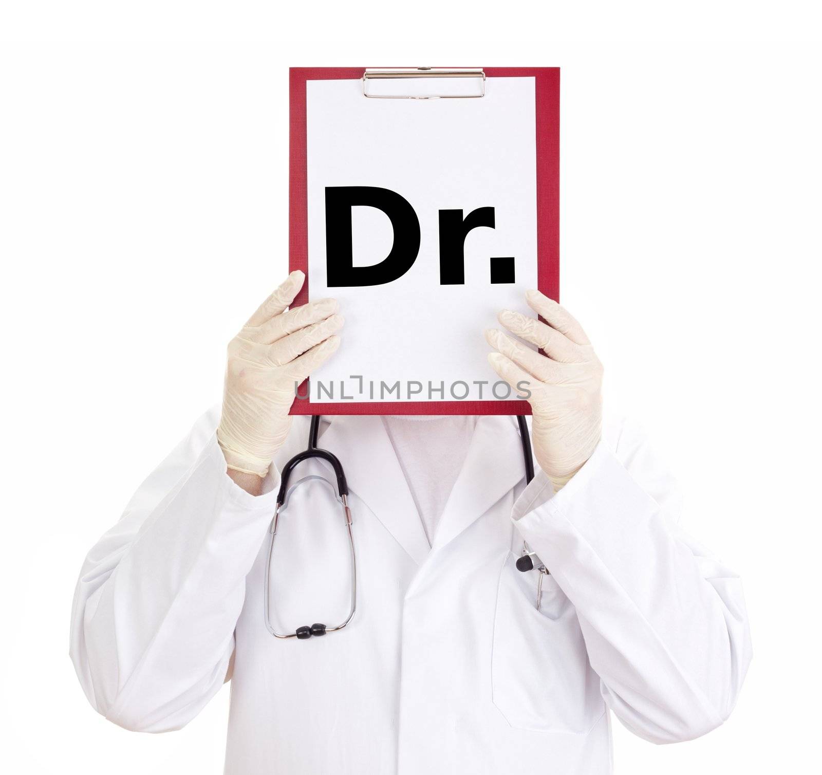 Medical doctor with clipboard
