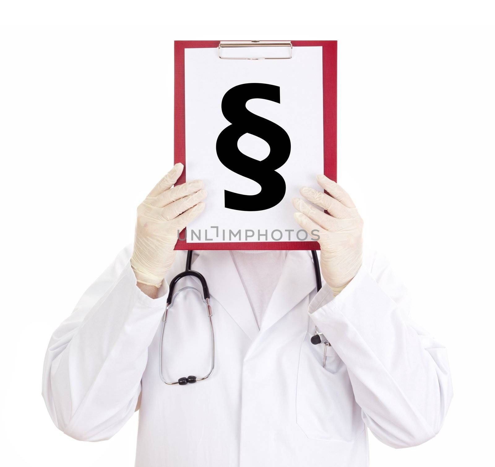 Medical doctor with clipboard