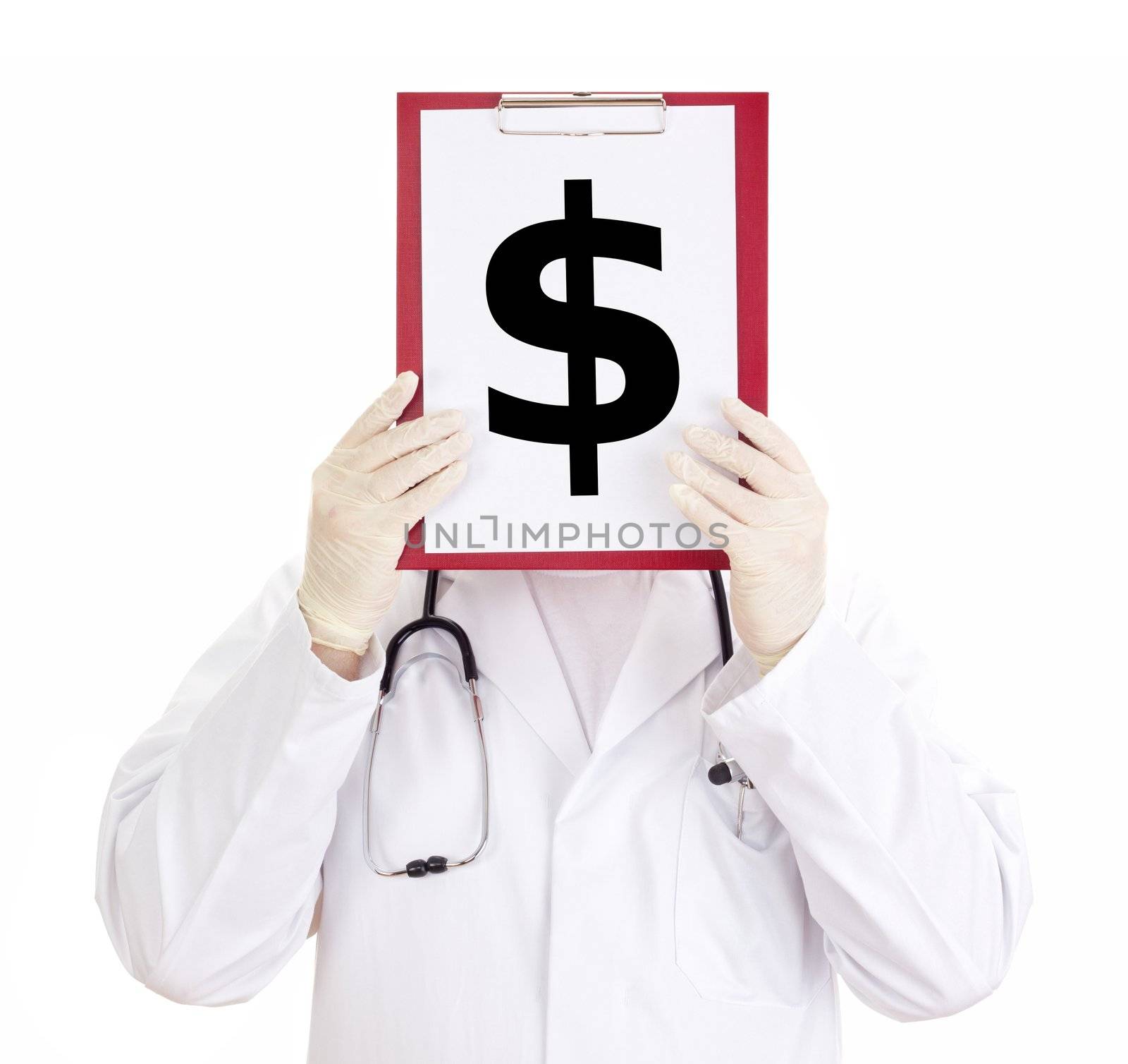 Medical doctor with clipboard
