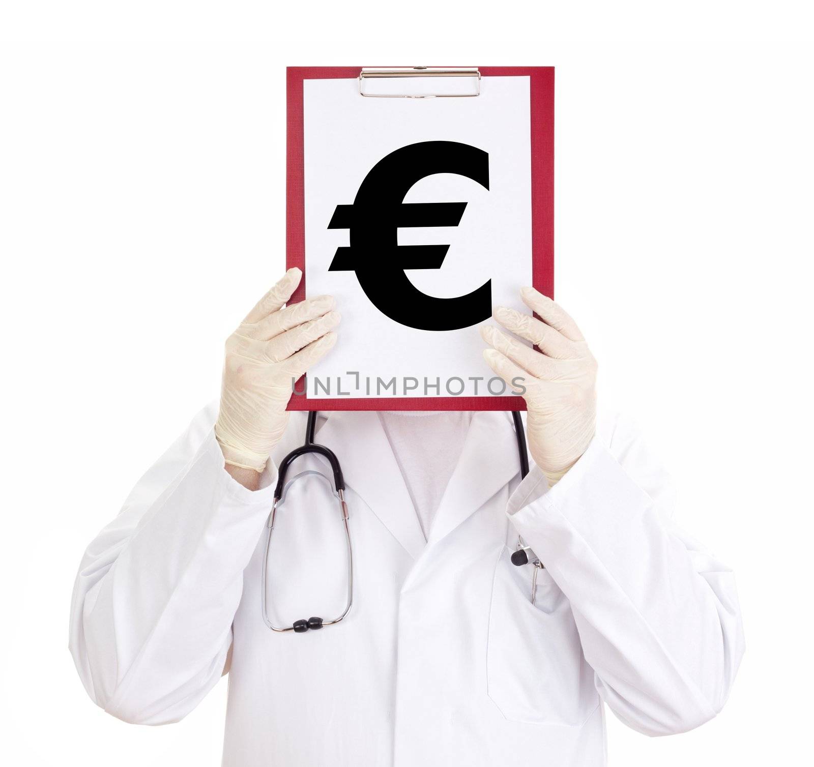 Medical doctor with clipboard