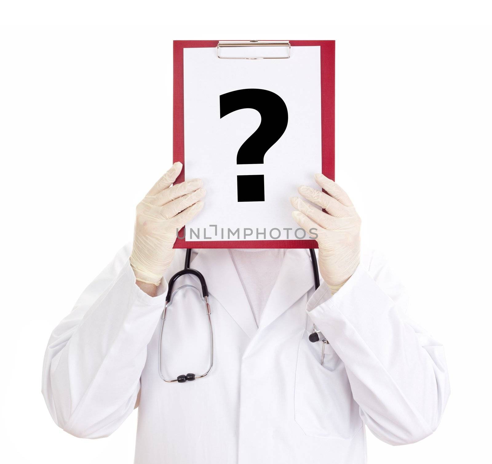 Medical doctor with clipboard