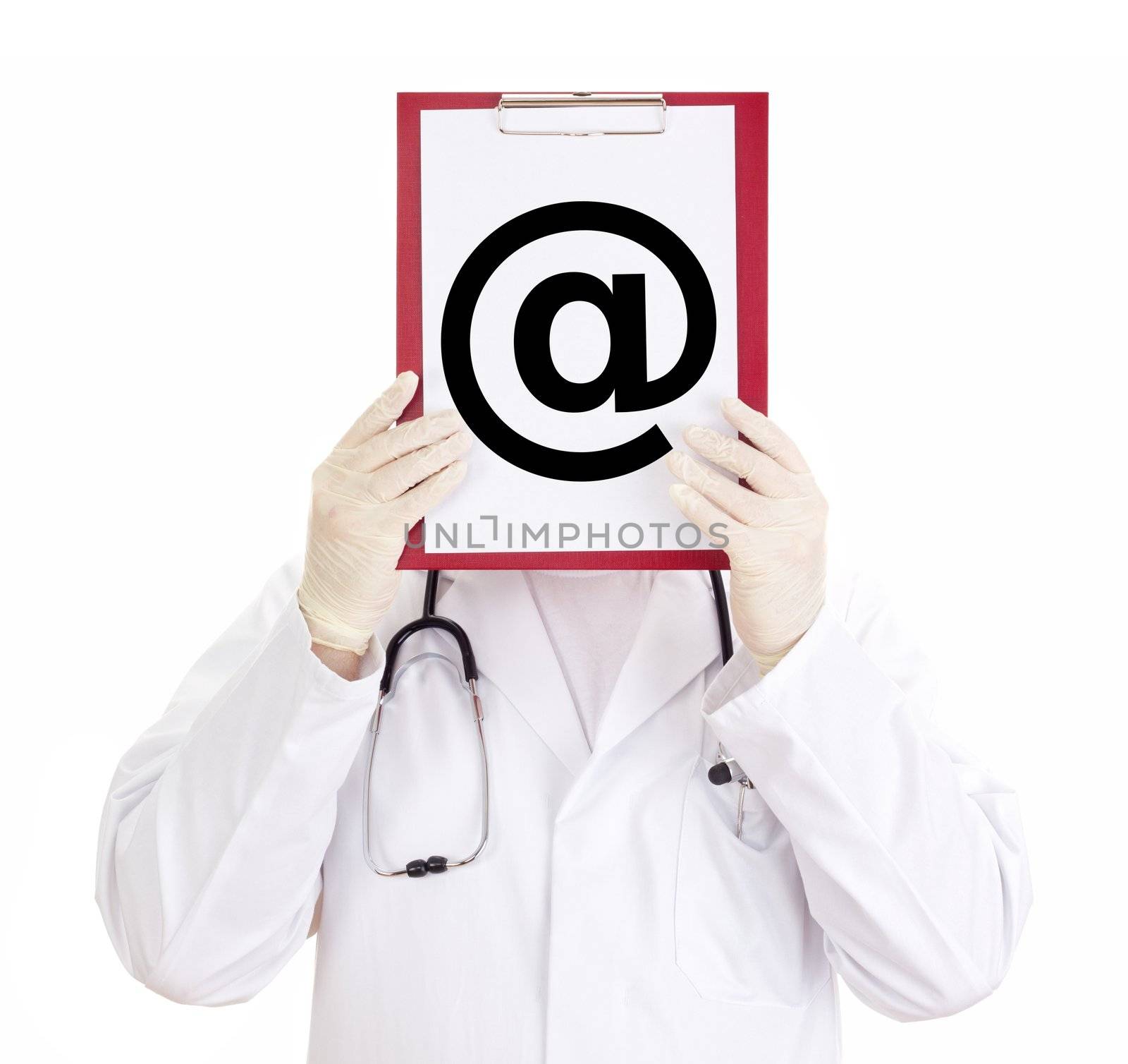 Medical doctor with clipboard
