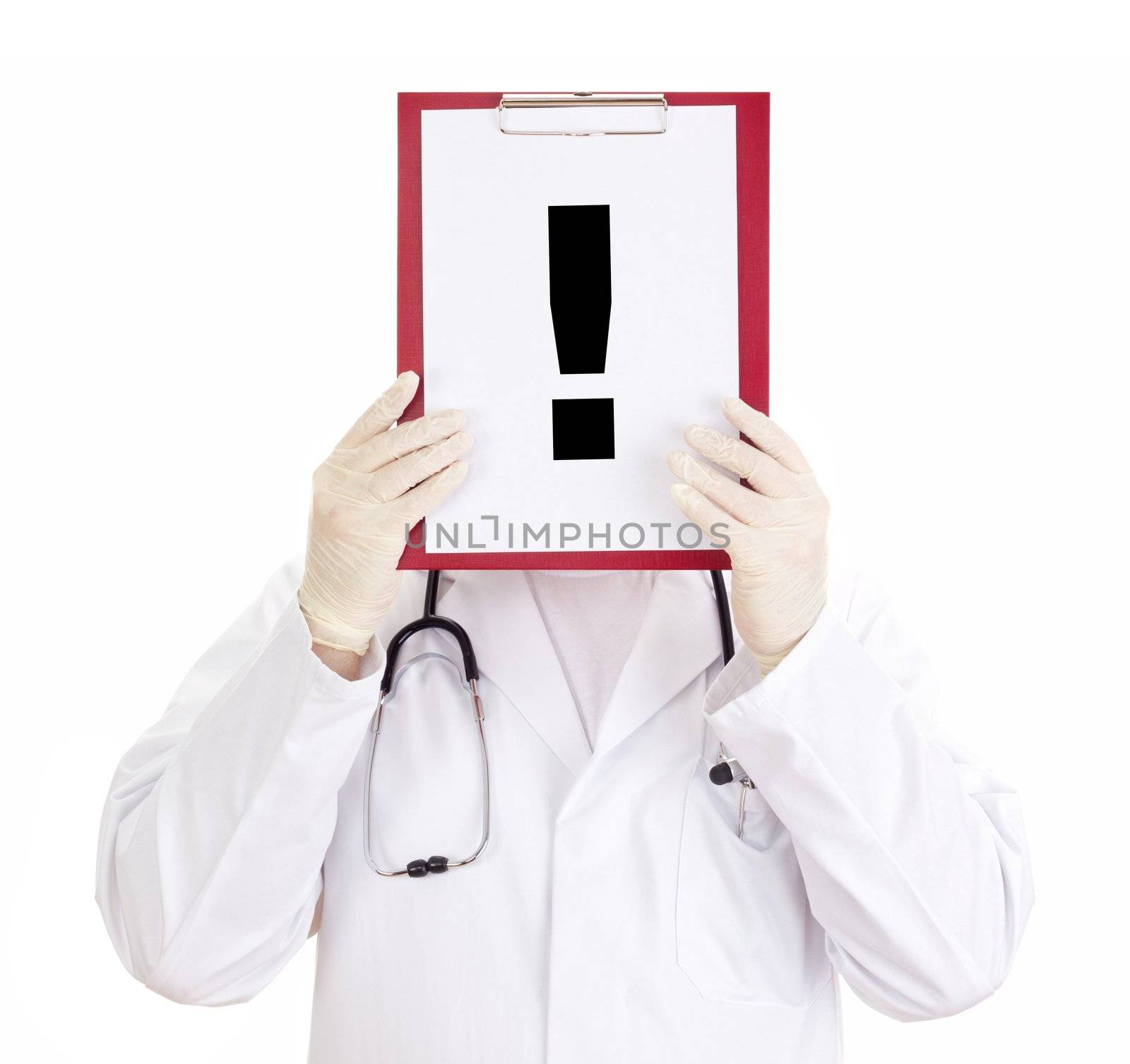 Medical doctor with clipboard