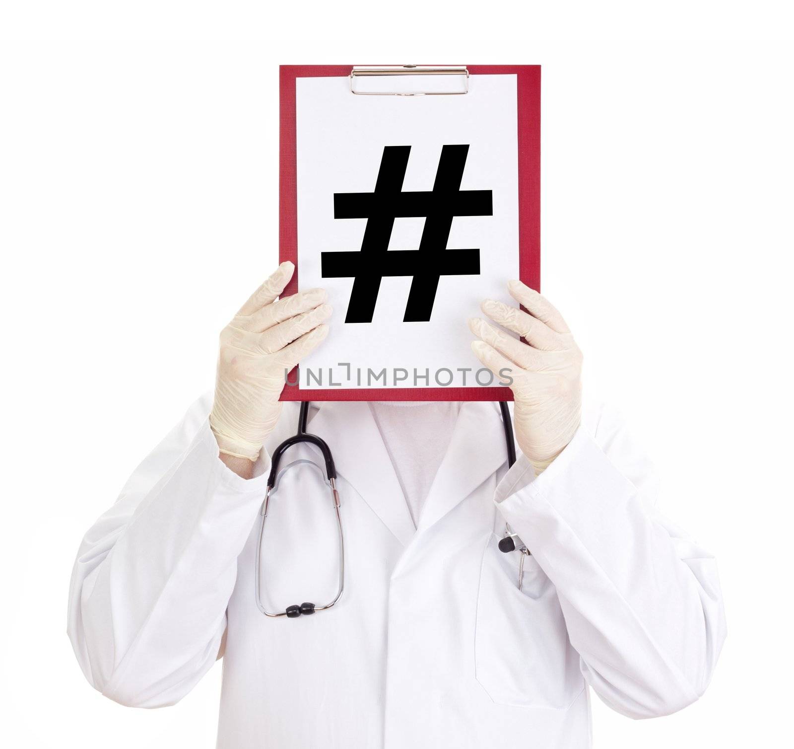 Medical doctor with clipboard