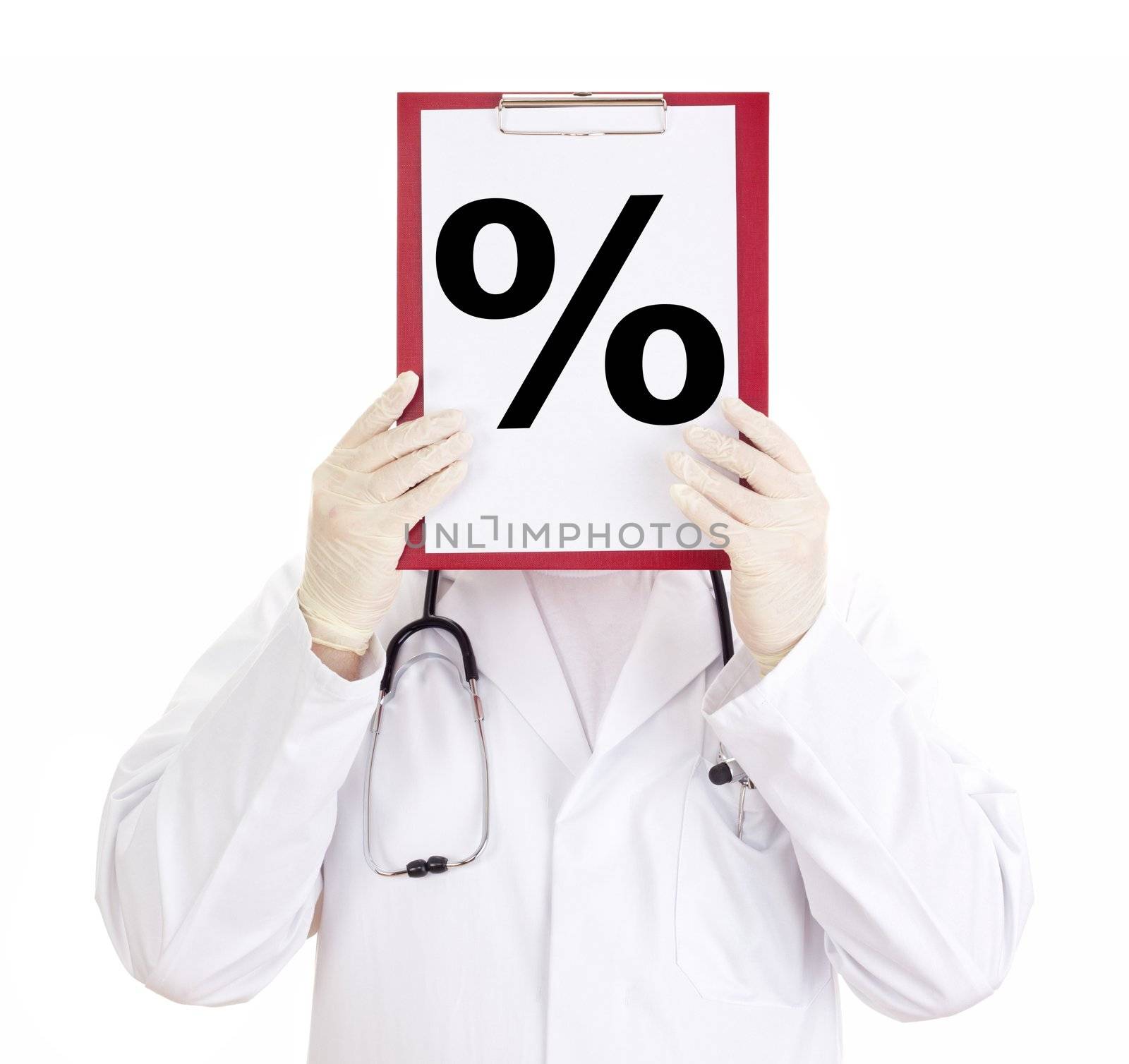 Medical doctor with clipboard