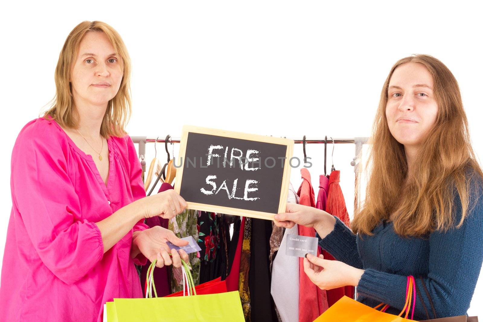 People on shopping tour: fire sale