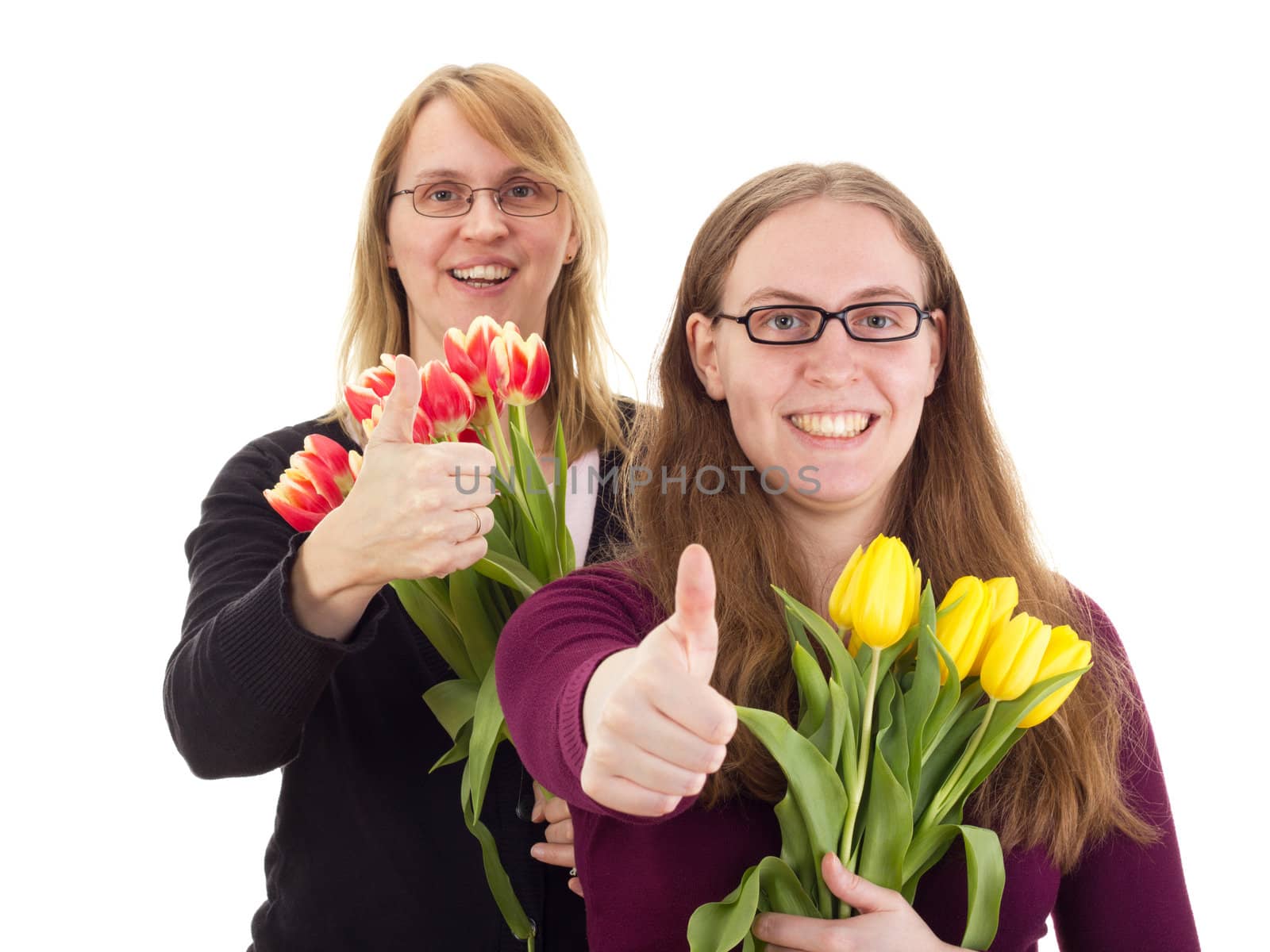 Women with tulips