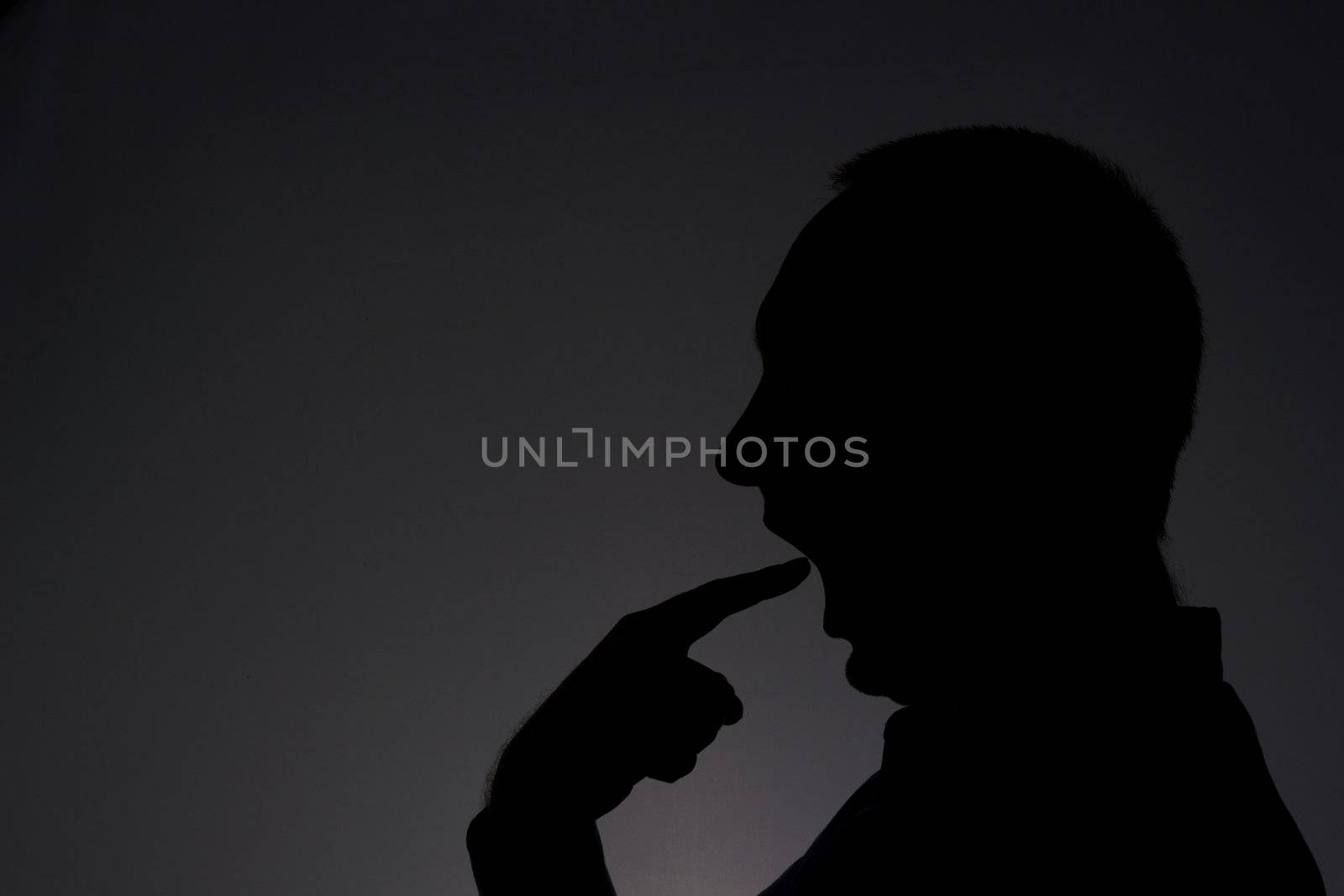 Man in the darkness