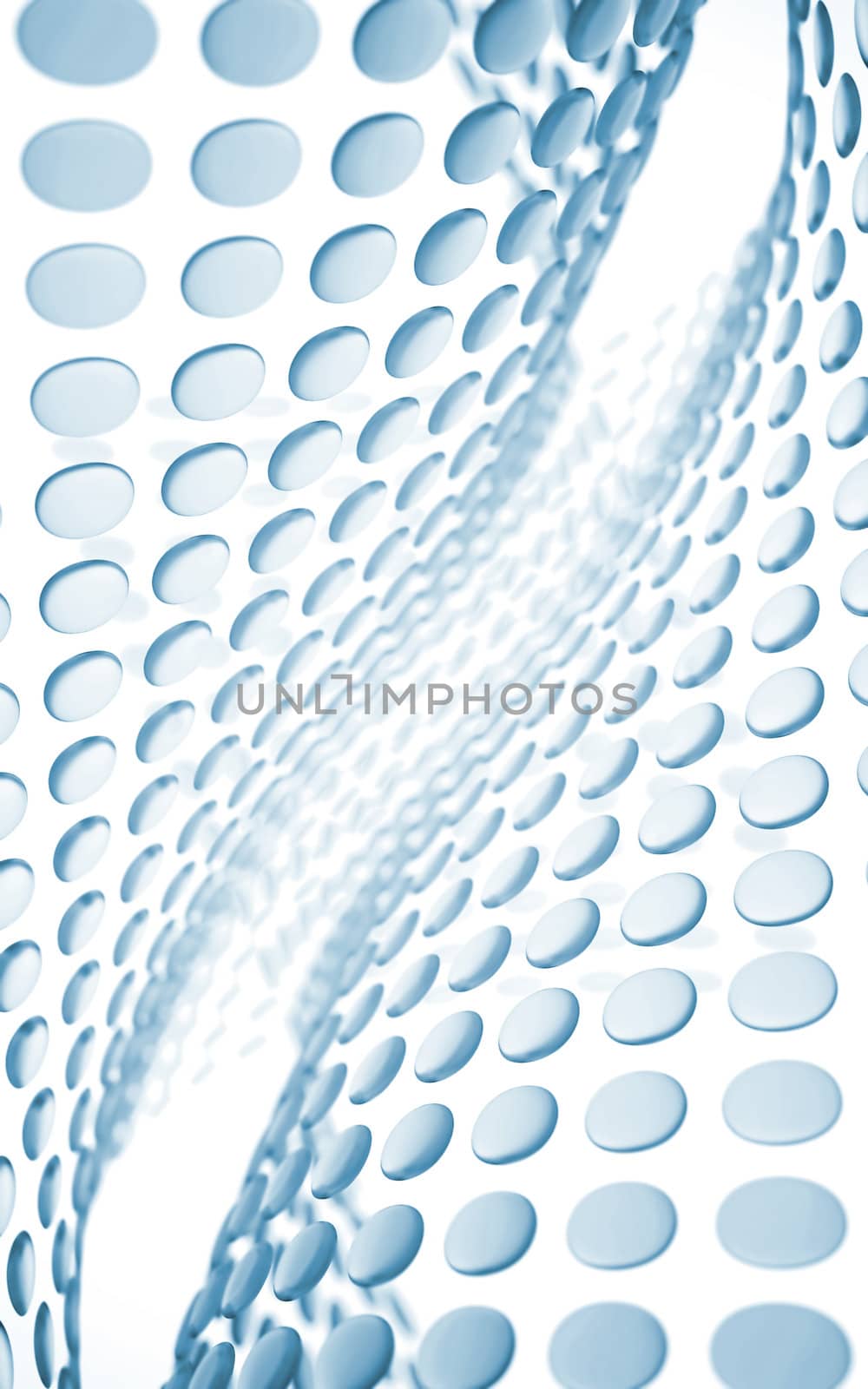 abstract wave of blue plates as a scientific and technological background