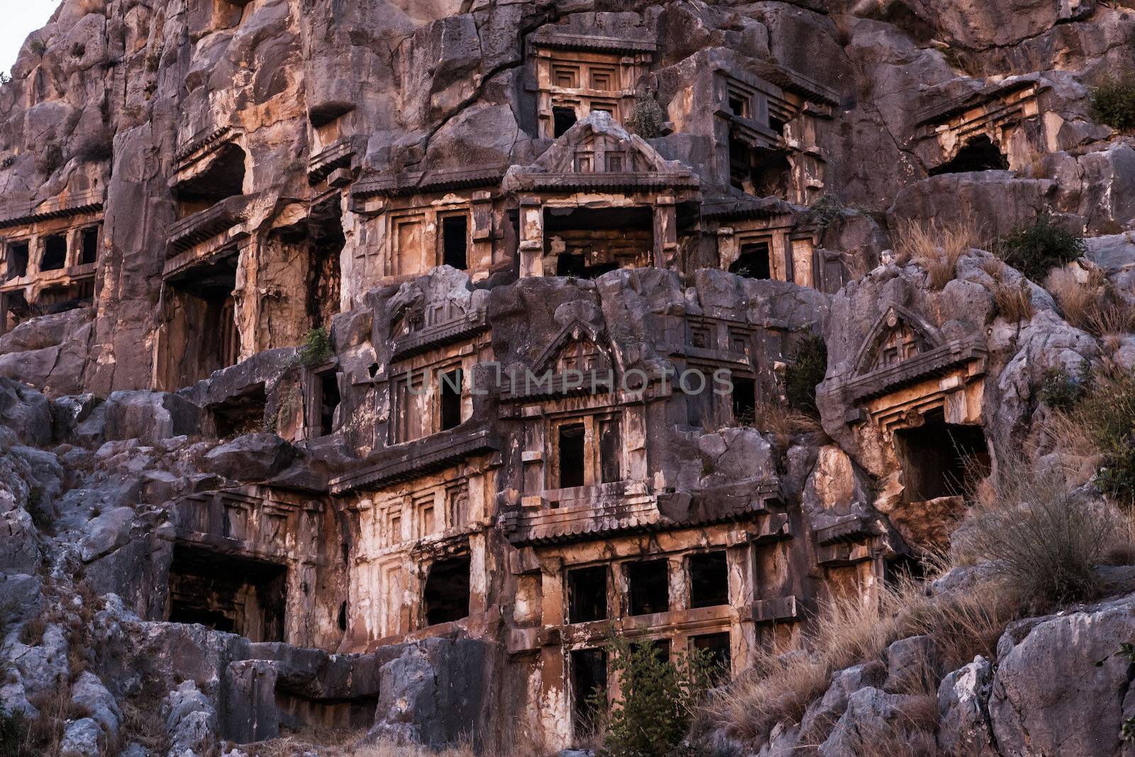 Ancient Myra rock tomb at Turkey Demre by ia_64