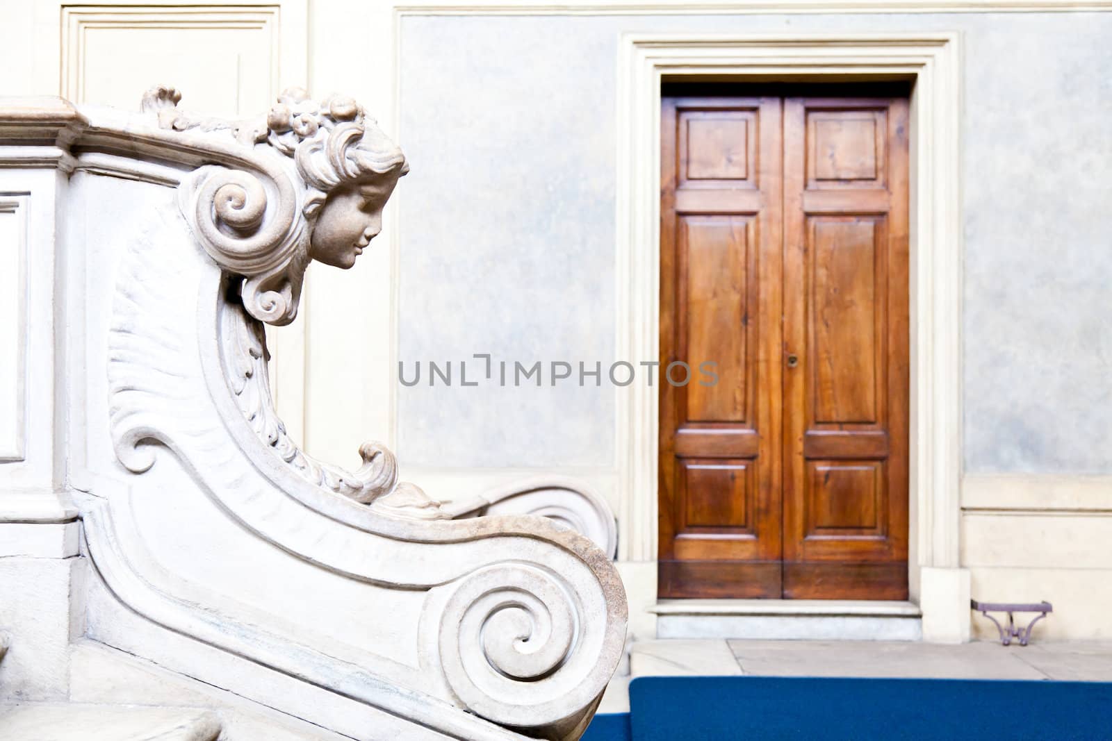 Italy - Torino. Interior of Palazzo Madama Royal Palace