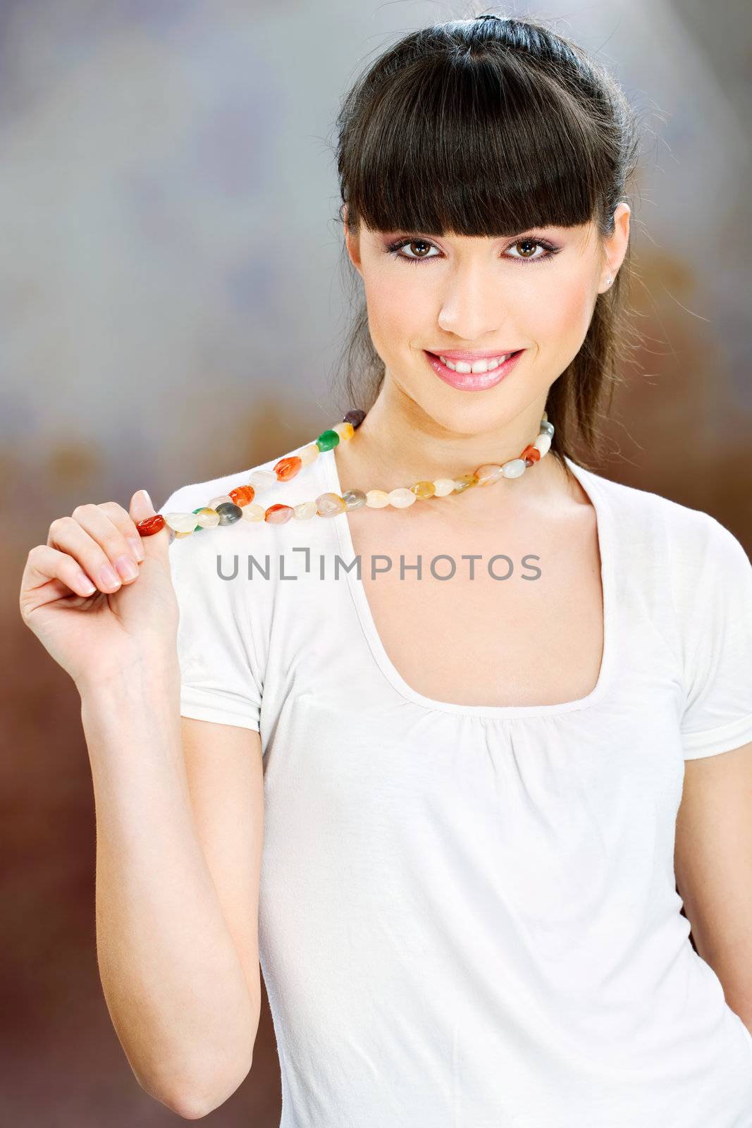 Pretty woman with necklaces by imarin