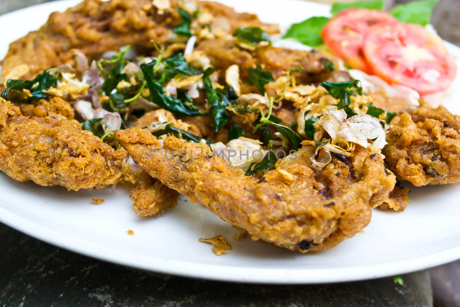 Chicken with garlic and pepper