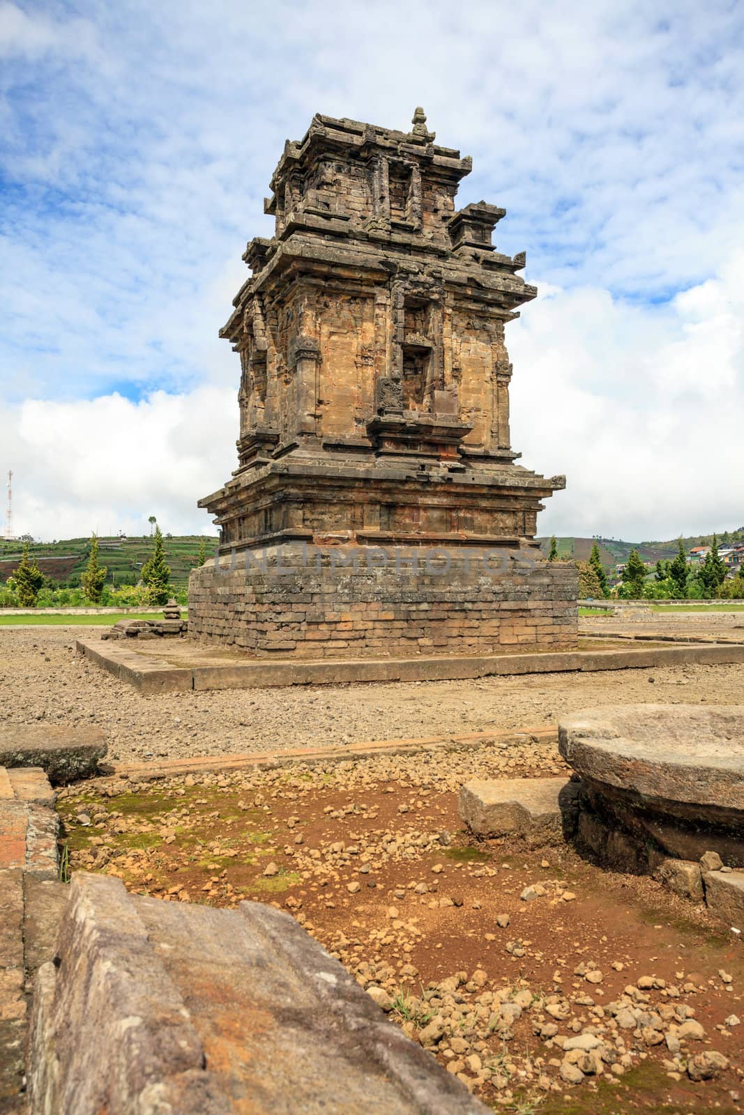 Dieng temple Arjuna complex plateau National Park Wonosobo Central Java Indonesia. 