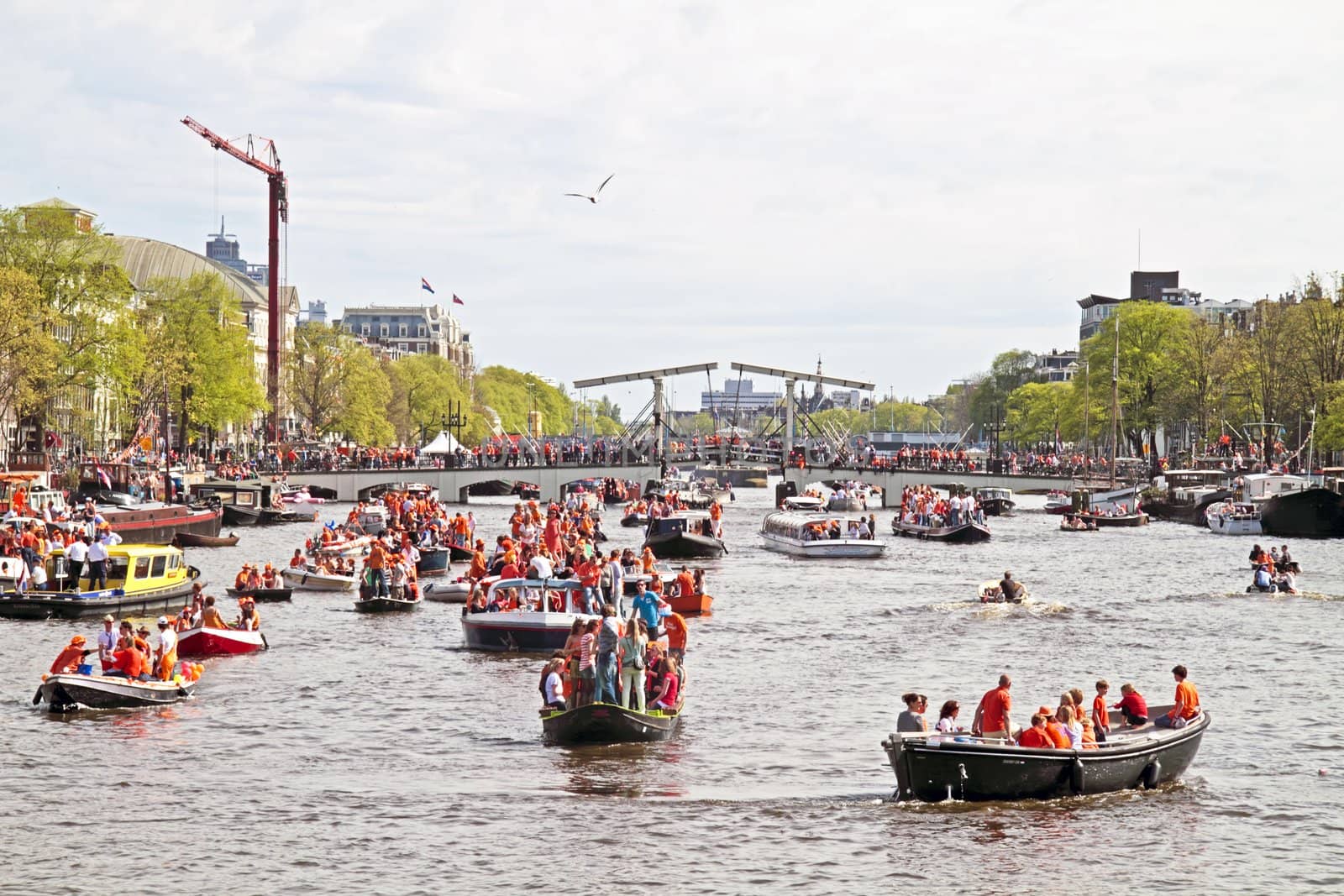 AMSTERDAM - APRIL 30: Celebration of queensday on April 30, 2012 in Amsterdam, The Netherlands
