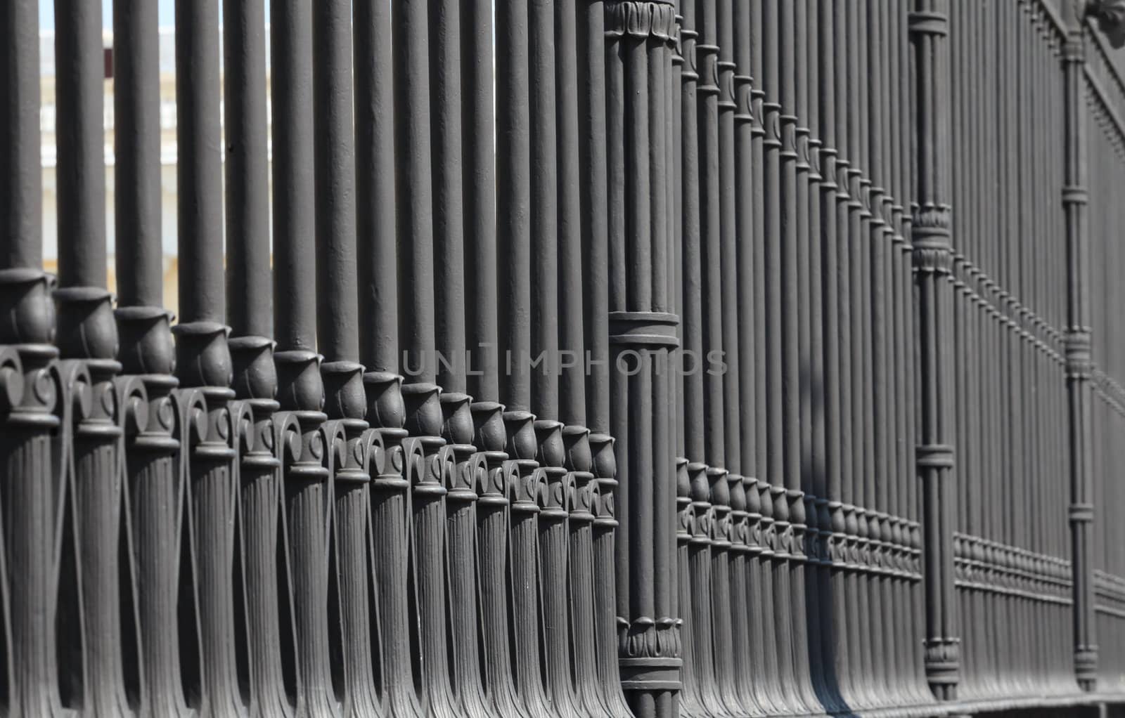 old cast iron fence in London