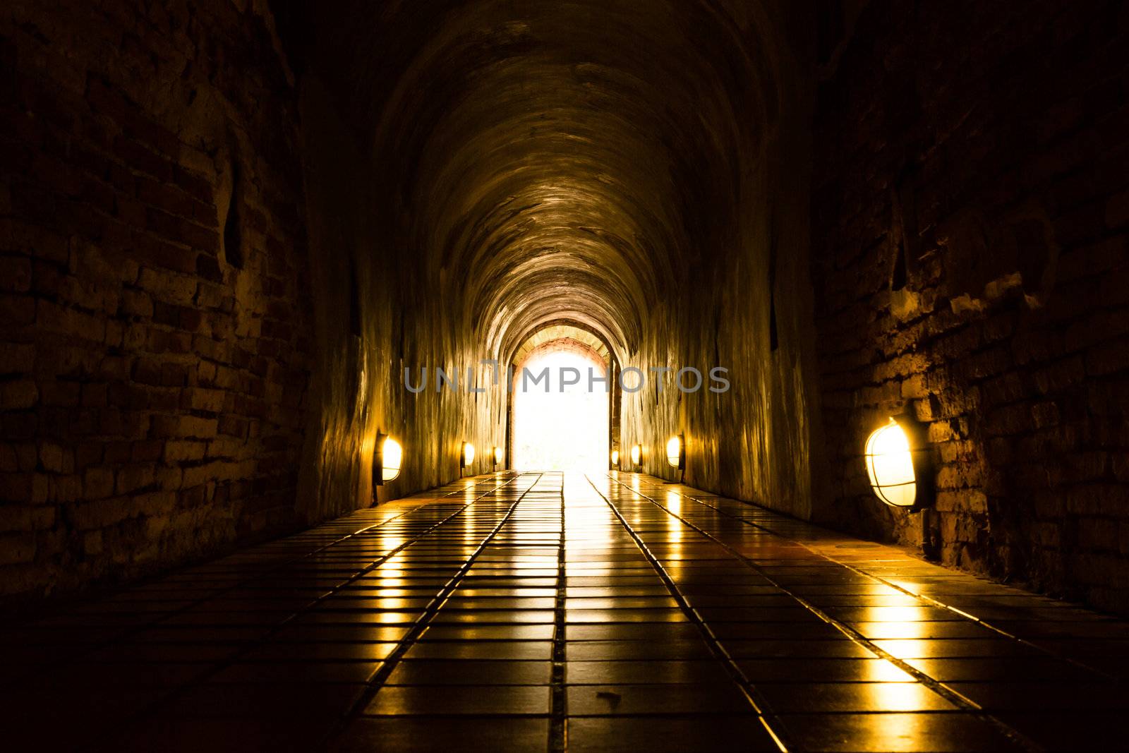 Light at End of Old Brick Tunnel