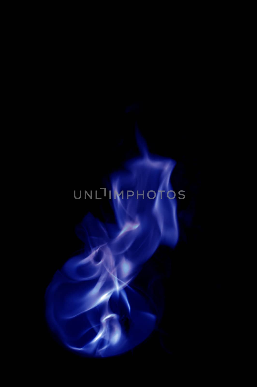 blue fire with a black background, abstract background.