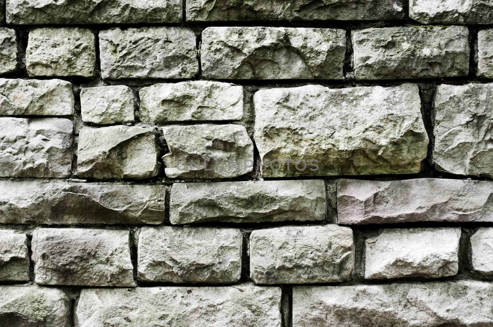 High contrast image of an old stone wall.