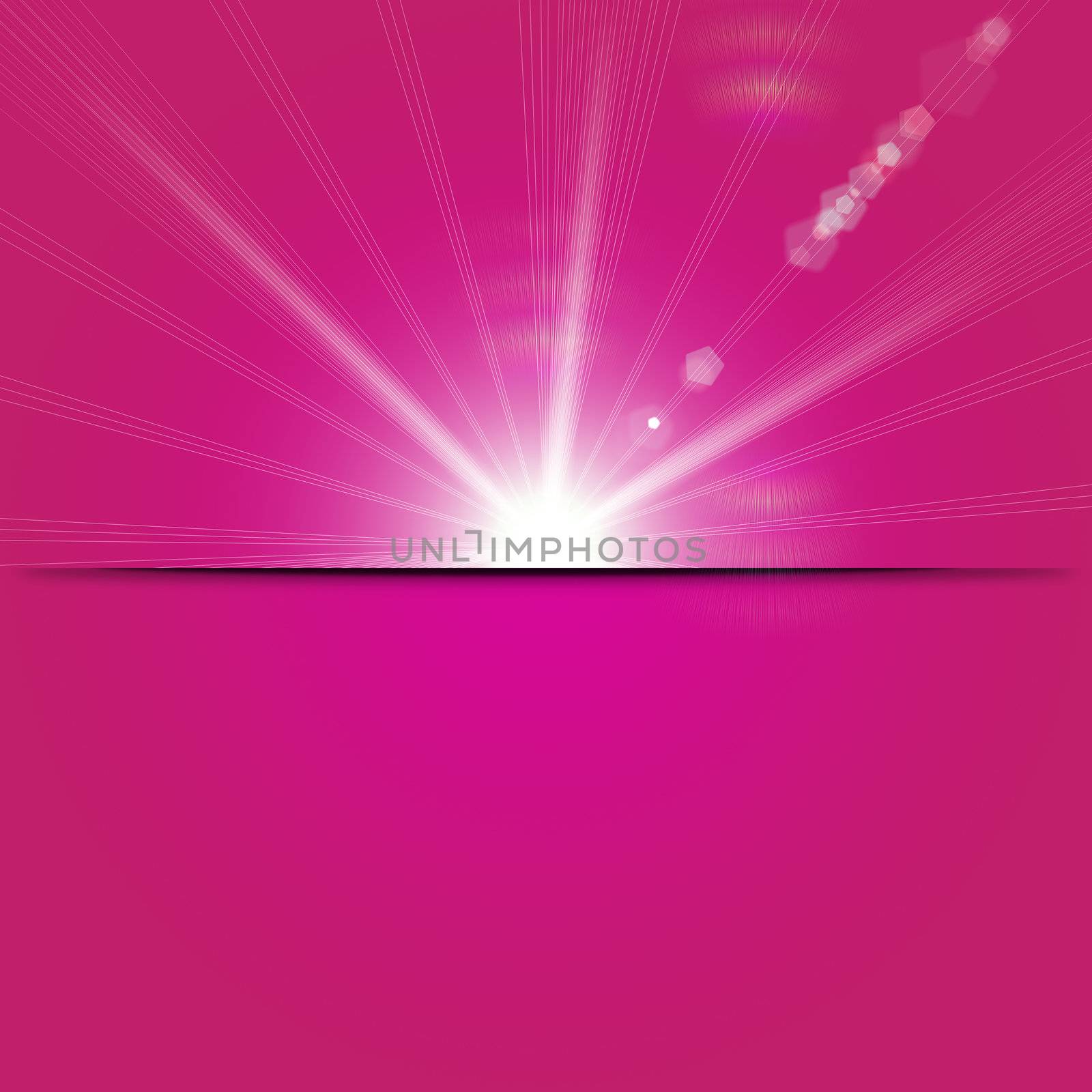 Pink sunny spring background with place for text 