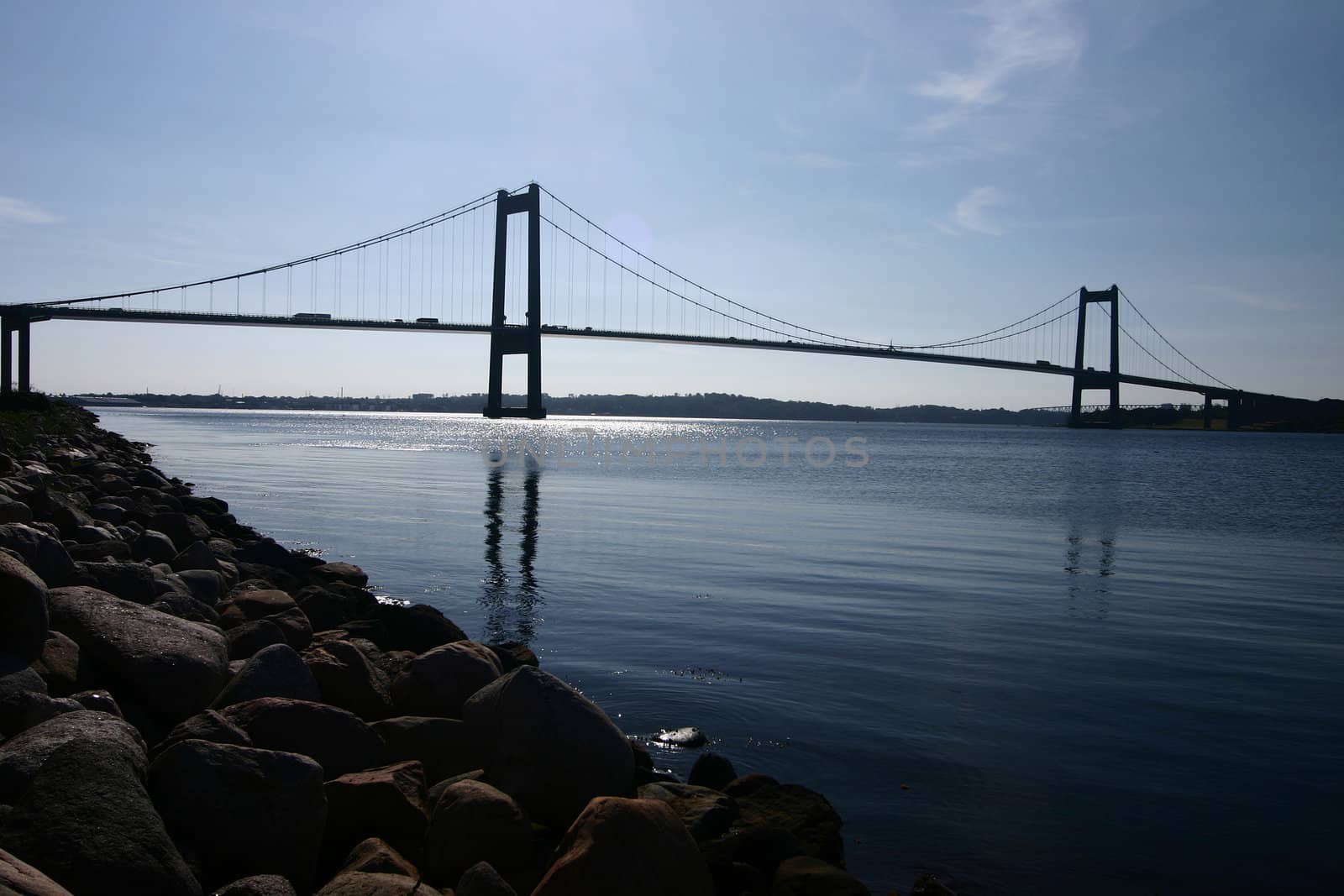 Bridge in denmark between Jylland and the island of Fyn