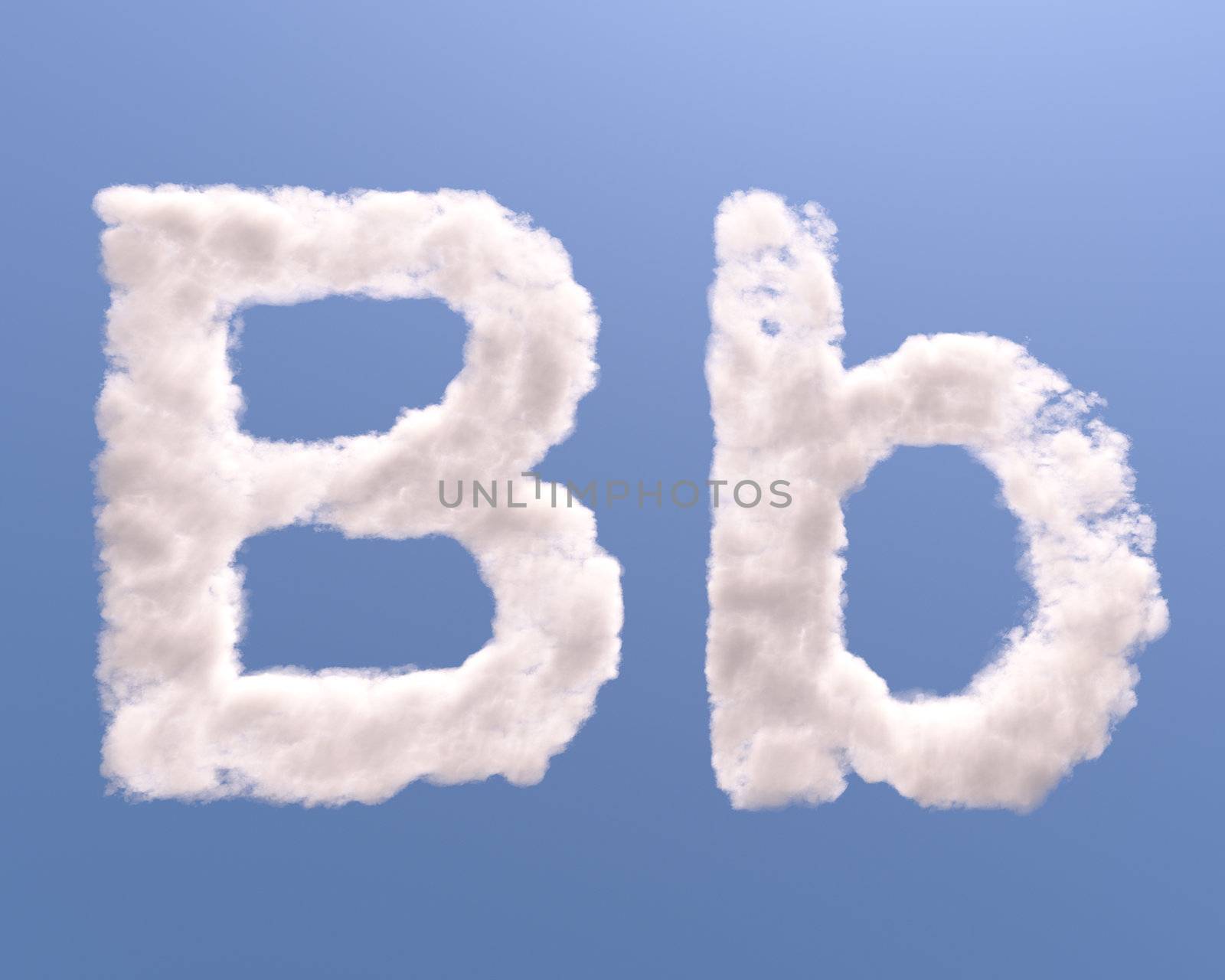 Letter B cloud shape by Zelfit