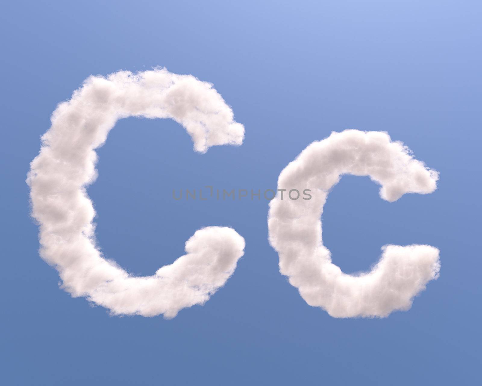 Letter C cloud shape by Zelfit