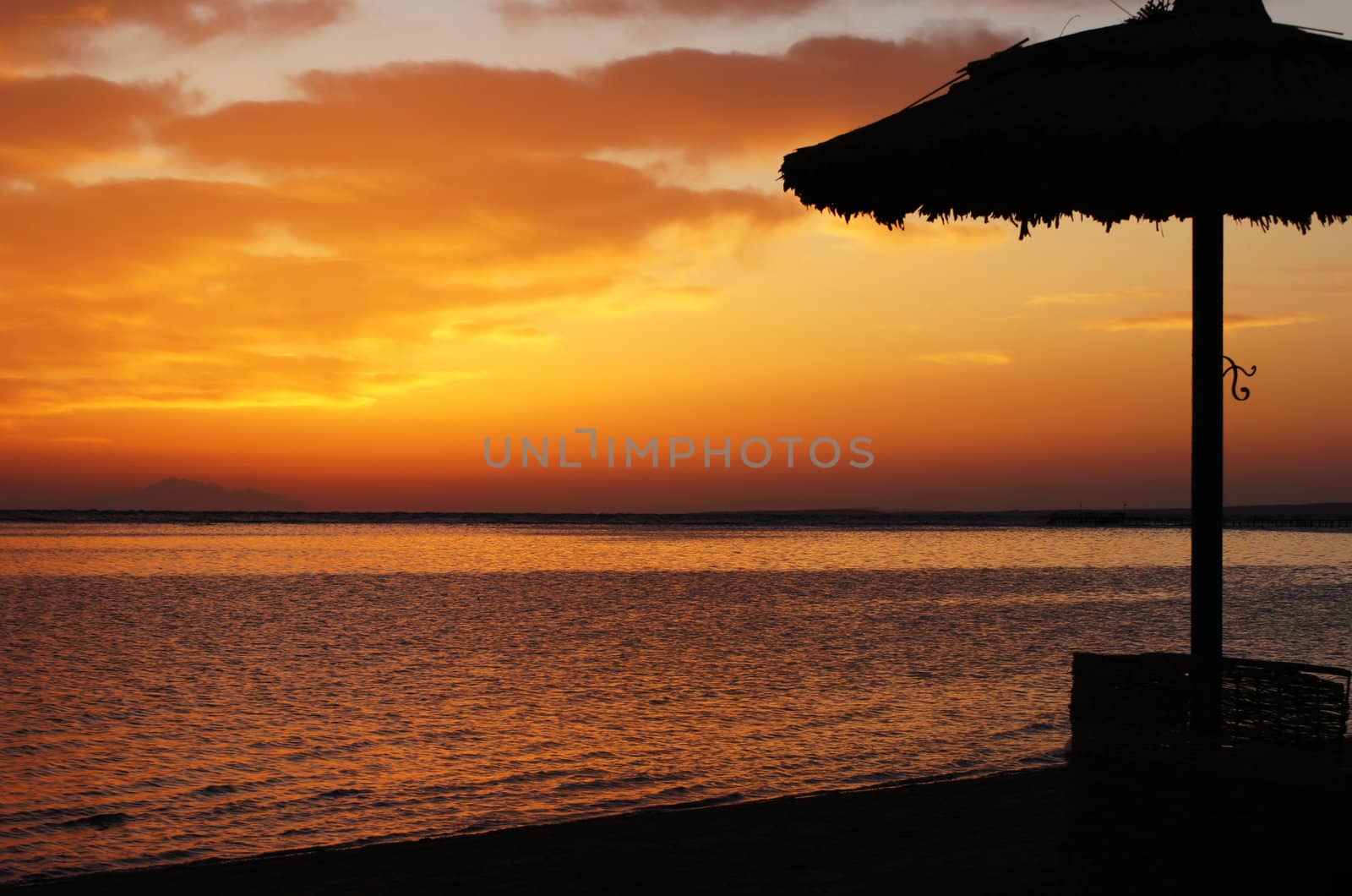 Sunrise over the Red sea egyptian coast