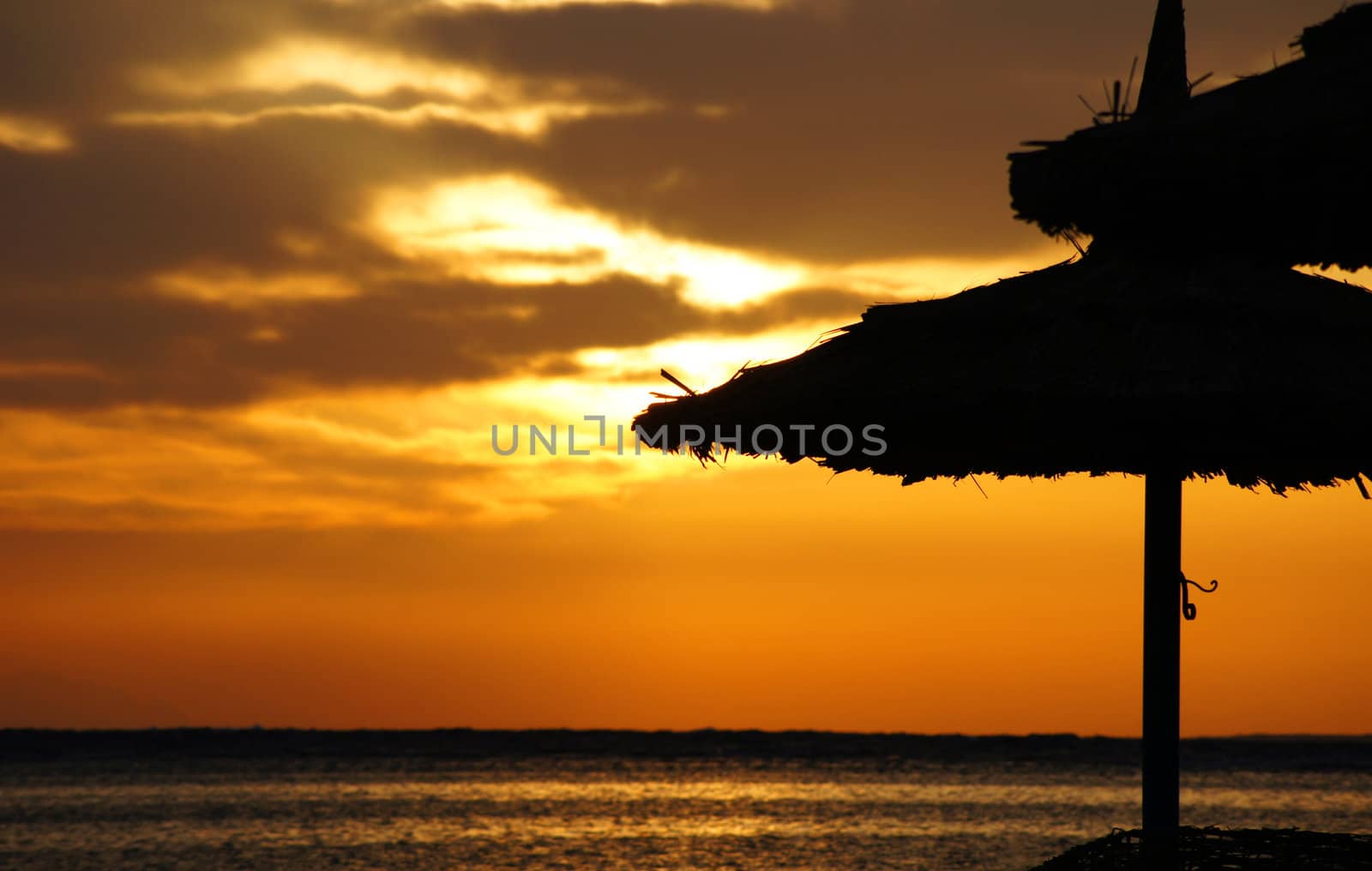 Sunrise over the Red sea egyptian coast