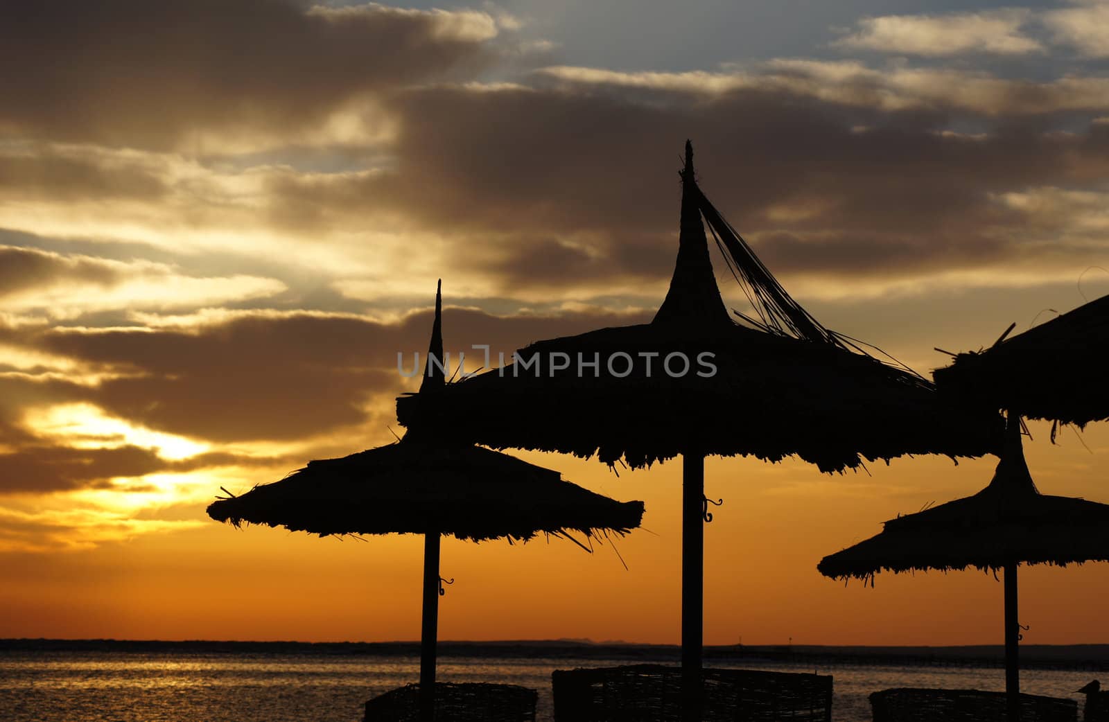 Sunrise over the Red sea egyptian coast