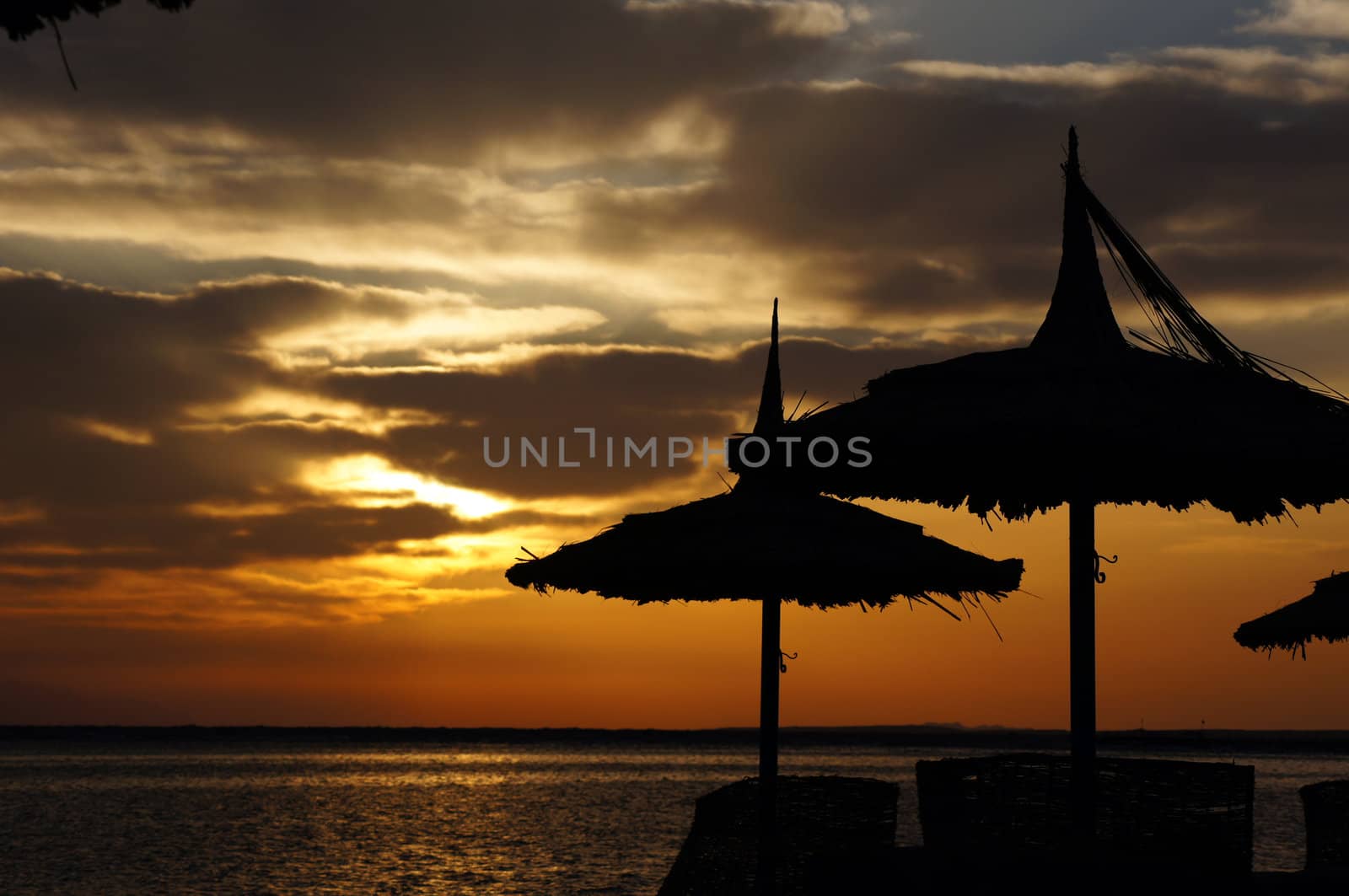 Sunrise over the Red sea egyptian coast