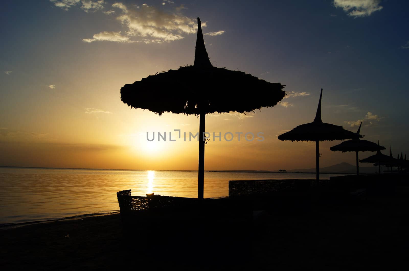 Sunrise over the Red sea egyptian coast