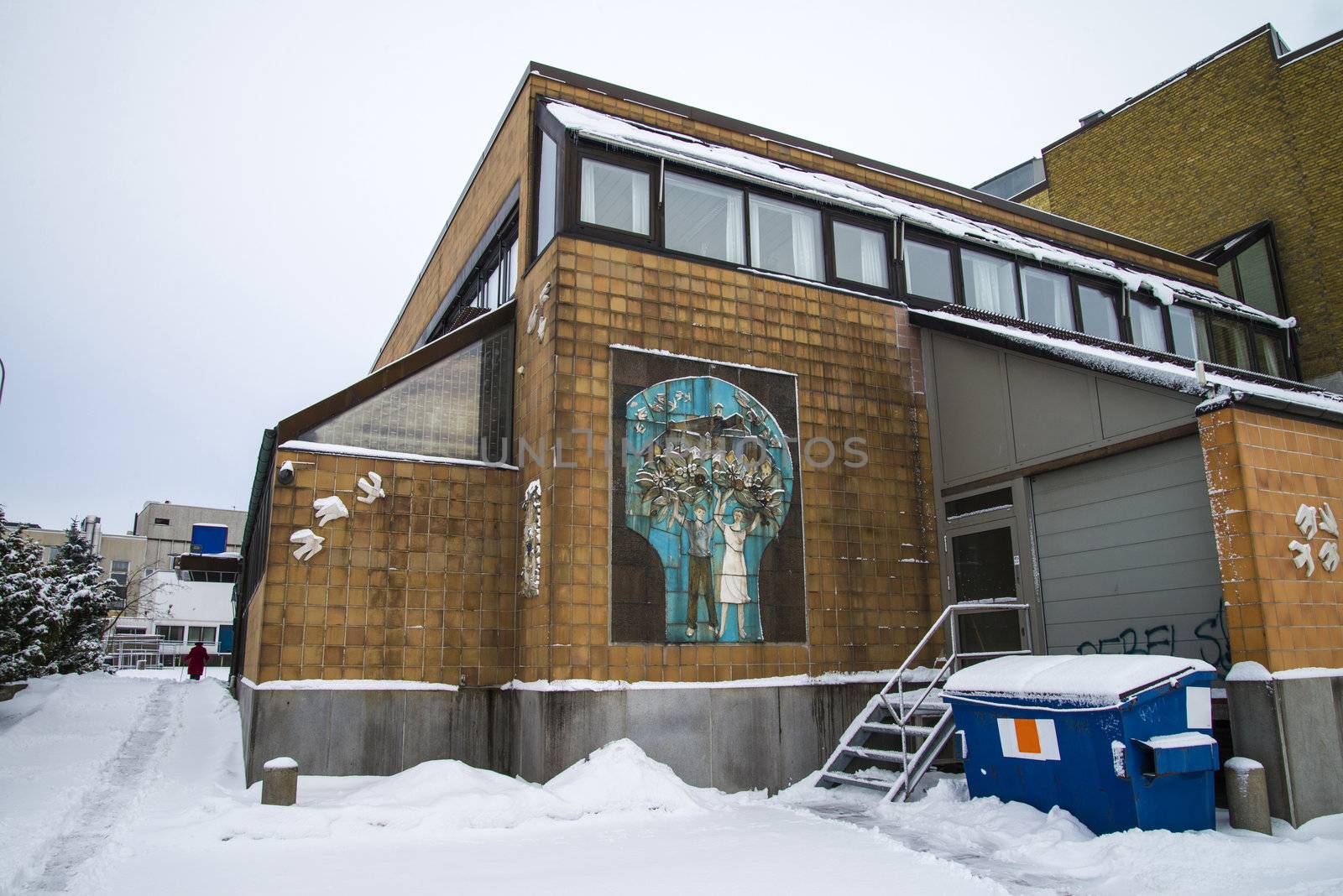 the image is shot at a bingo hall in Halden december 2012